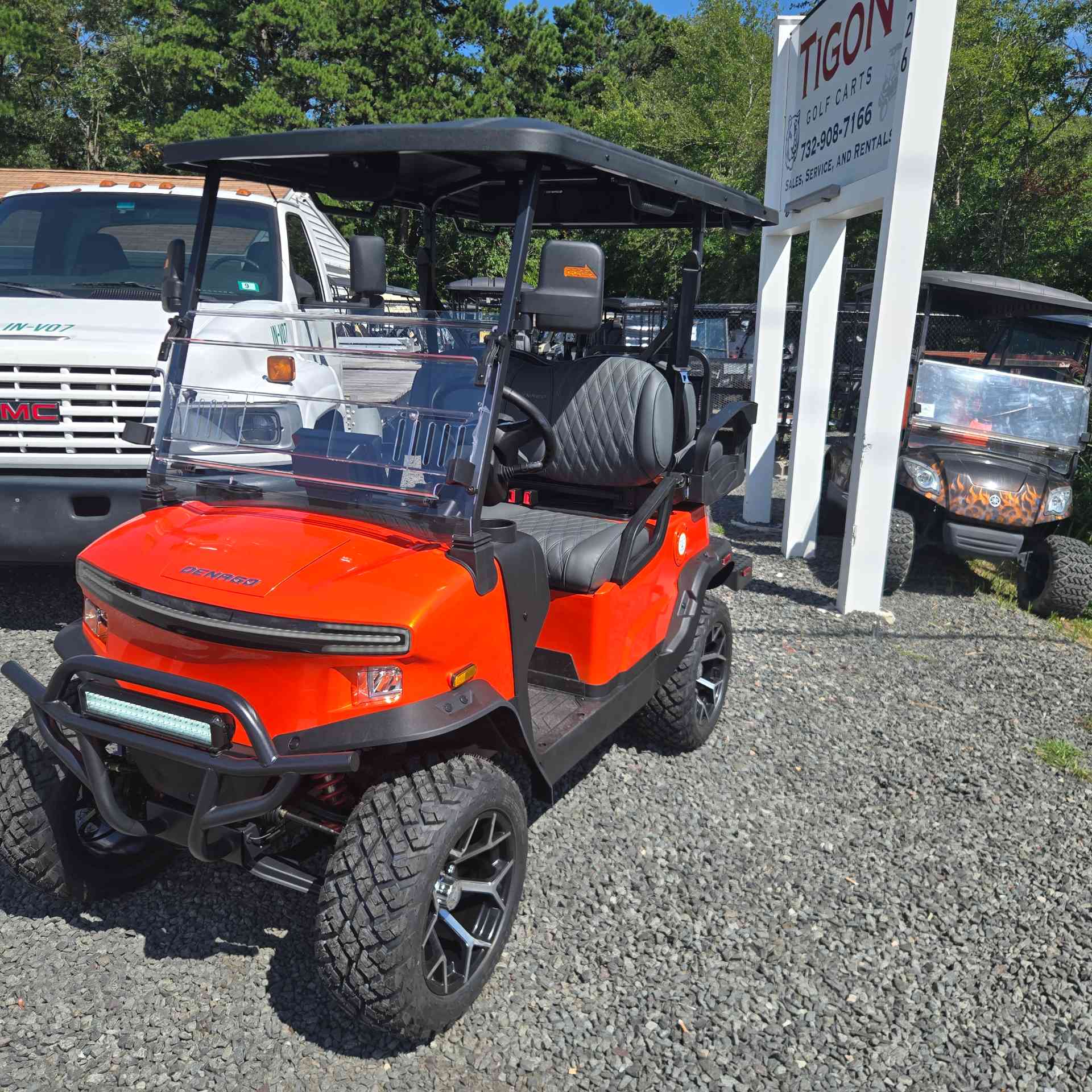 2026 Denago Nomad XL Lava golf cart for sale in Waretown, NJ — July 4th Golf Cart Sales Event