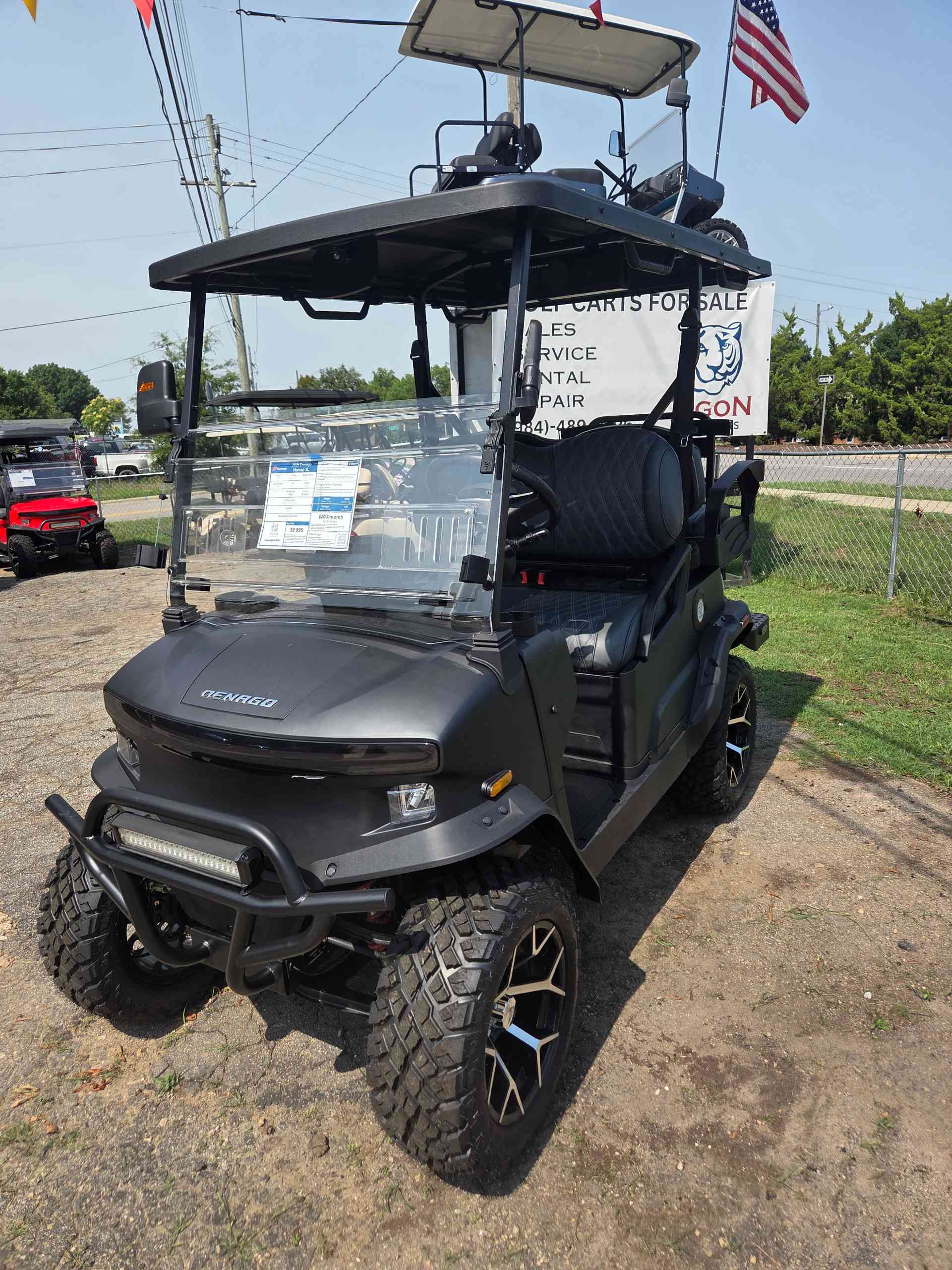 2026 Denago Nomad XL Golf Cart in Matte Black
