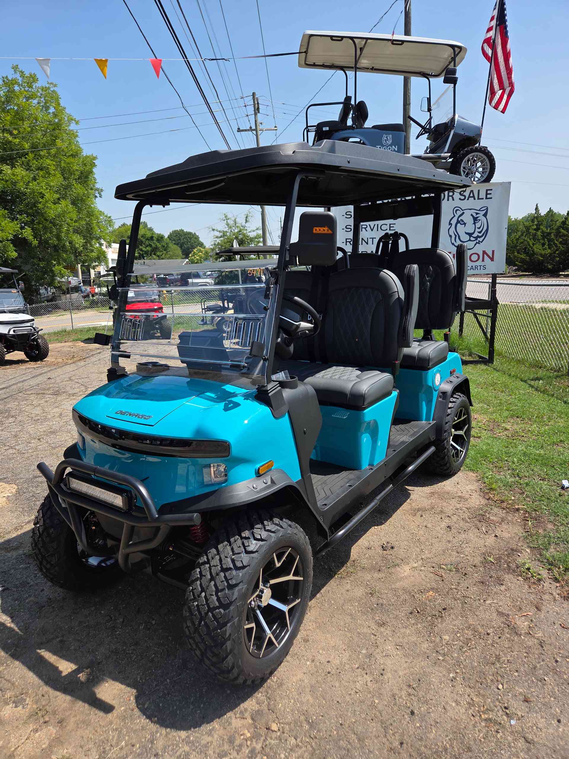 2026 Denago Rover XL Golf Cart in Aqua