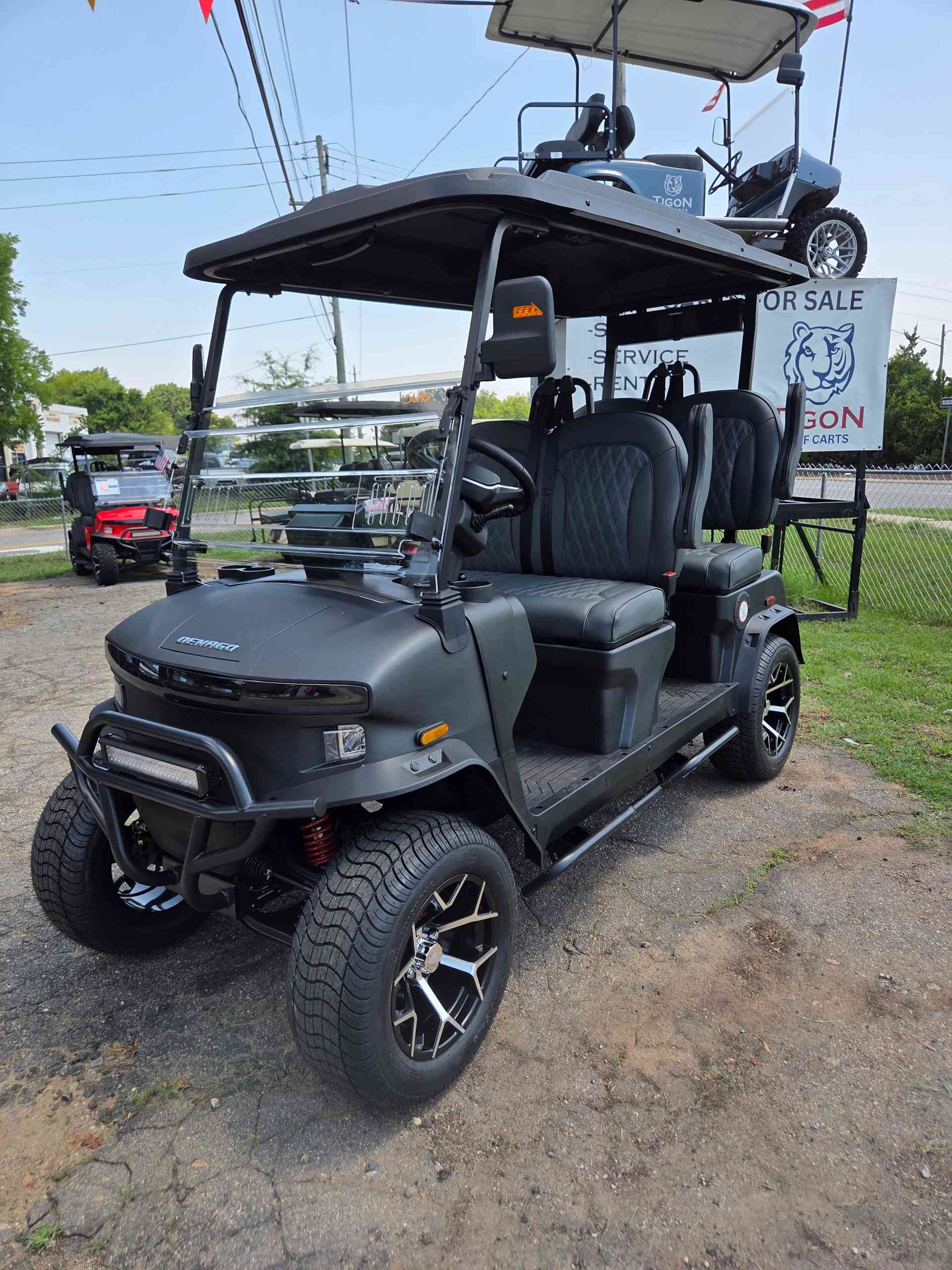 2026 Denago Rover XL Golf Cart in Matte Black