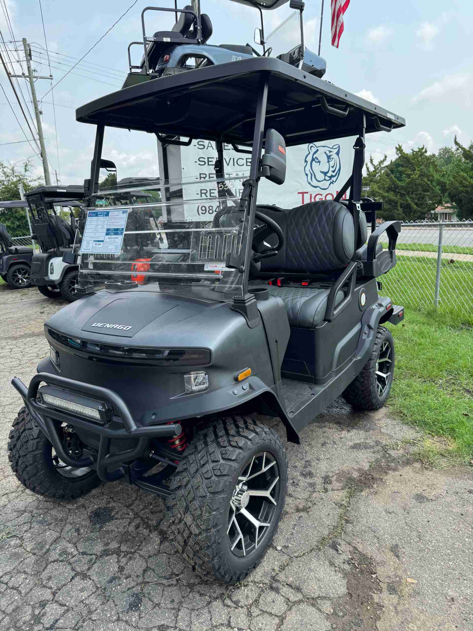 2026 Denago Nomad XL Golf Cart in Matte Black