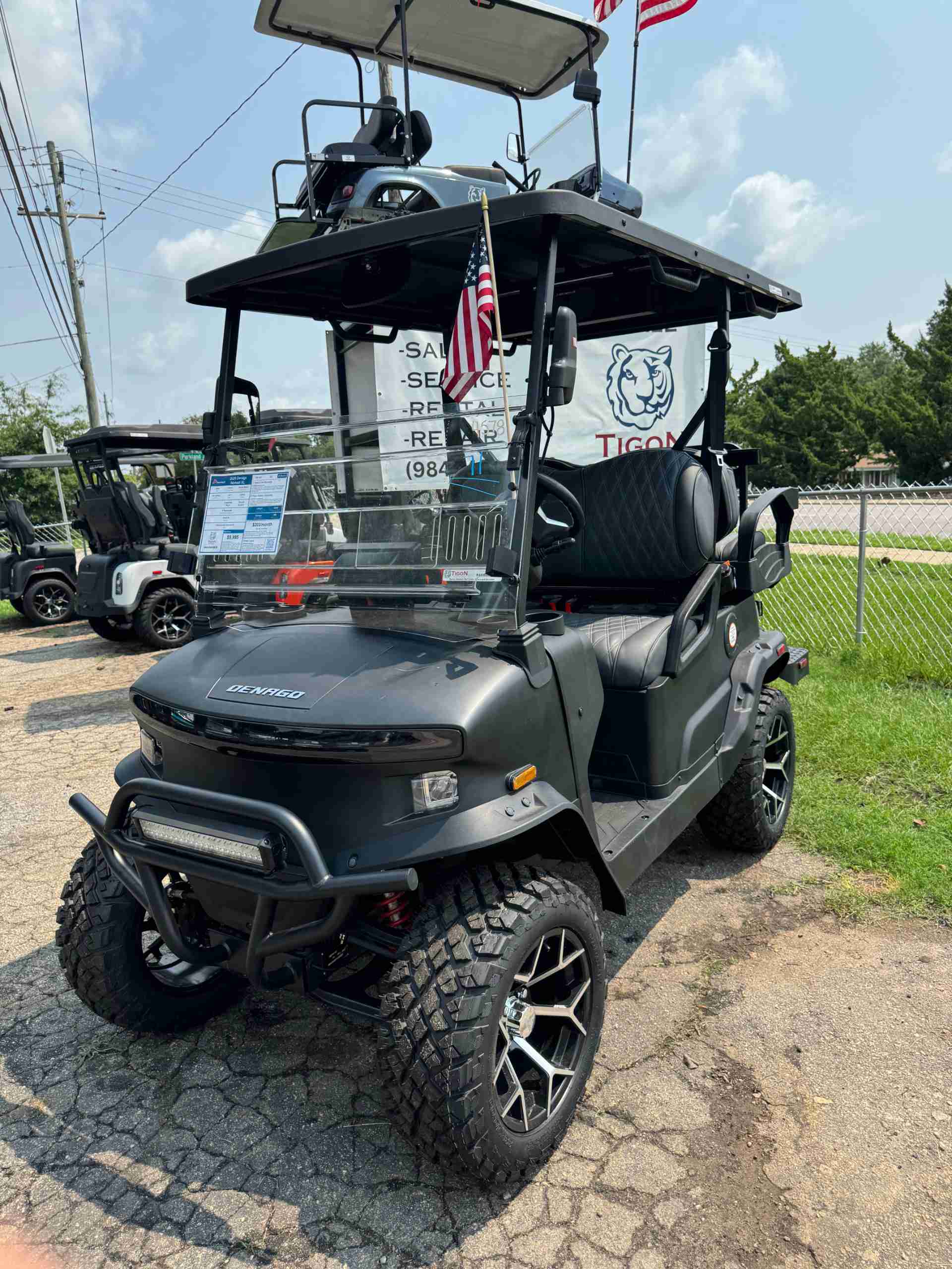 2026 Denago Nomad XL Golf Cart in Matte Black