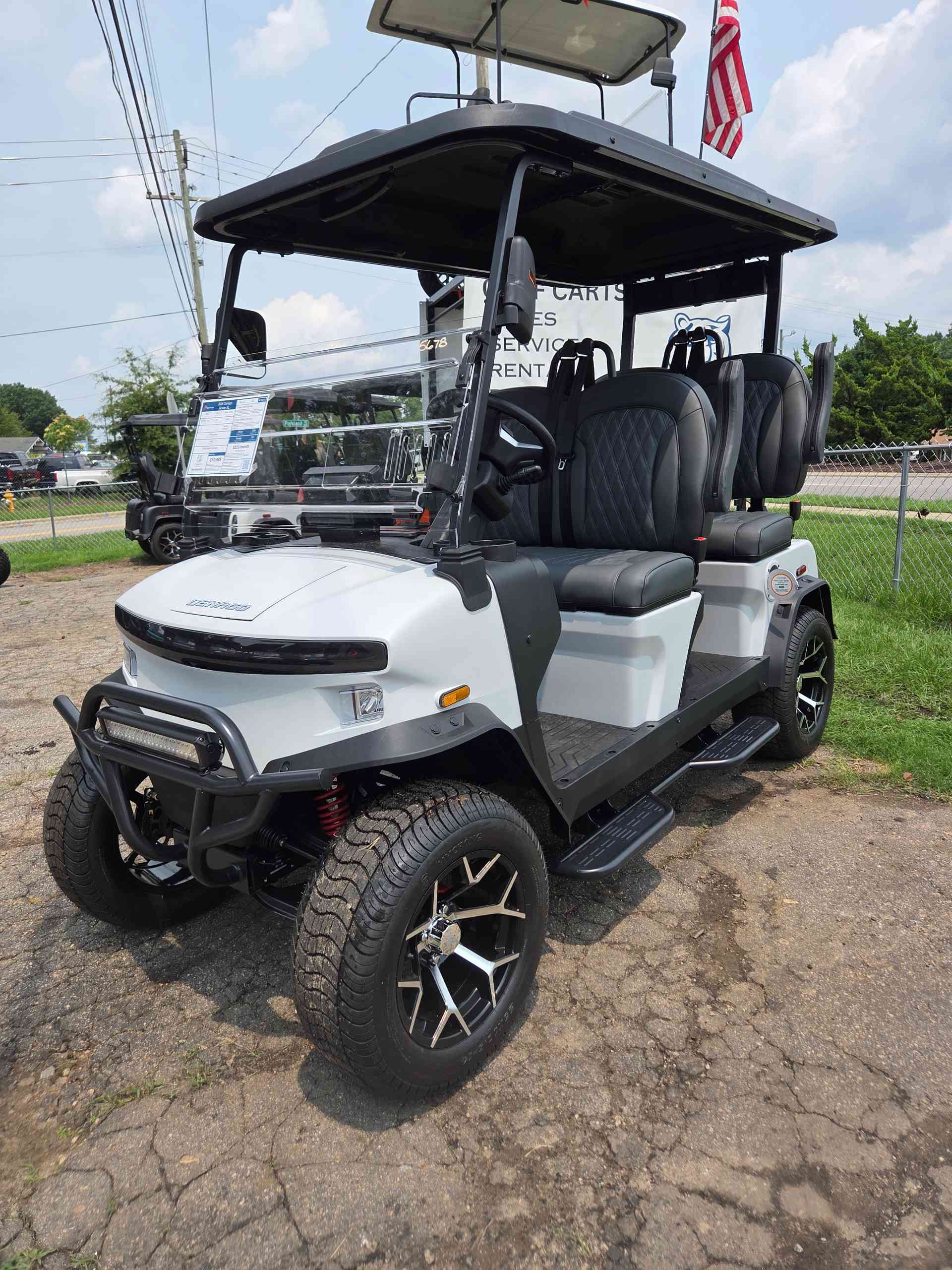 2026 Denago Rover XL Matte White golf cart for sale in Raleigh, NC — July 4th Golf Cart Sales Event
