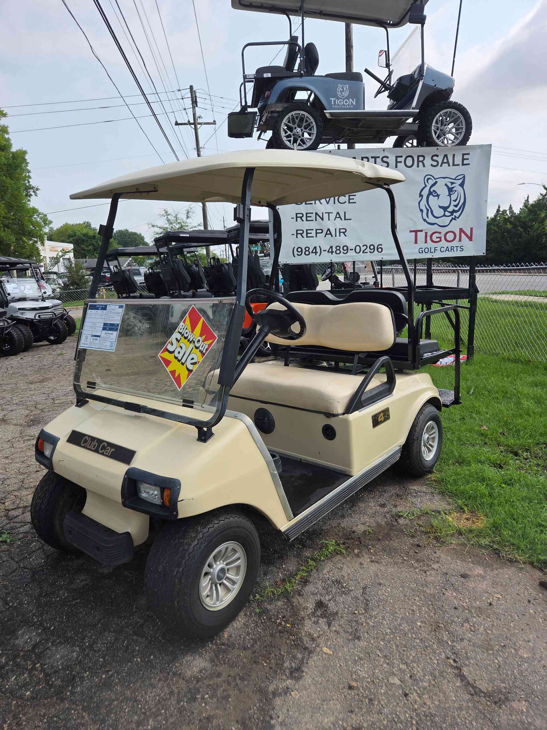 Used 2012 Club Car DS Golf Cart in Beige for sale at TIGON Raleigh, NC