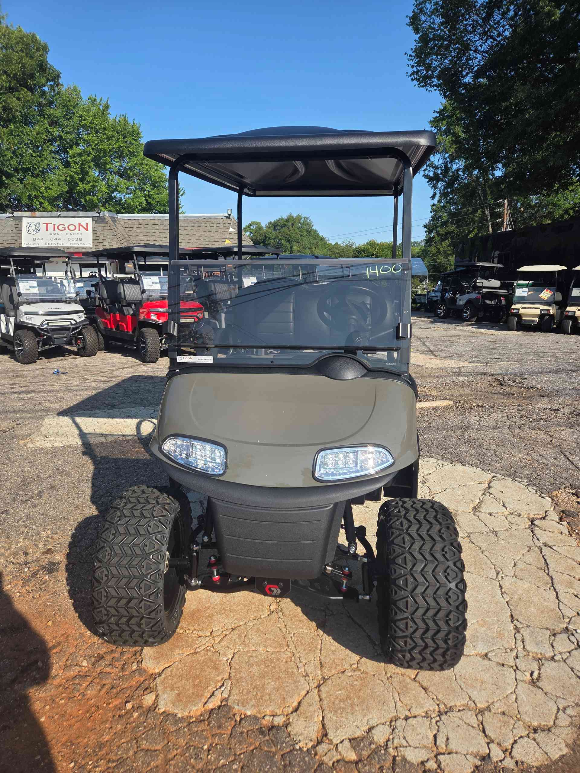 2021 EZGO RXV Beige golf cart for sale in Raleigh, NC — July 4th Golf Cart Sales Event