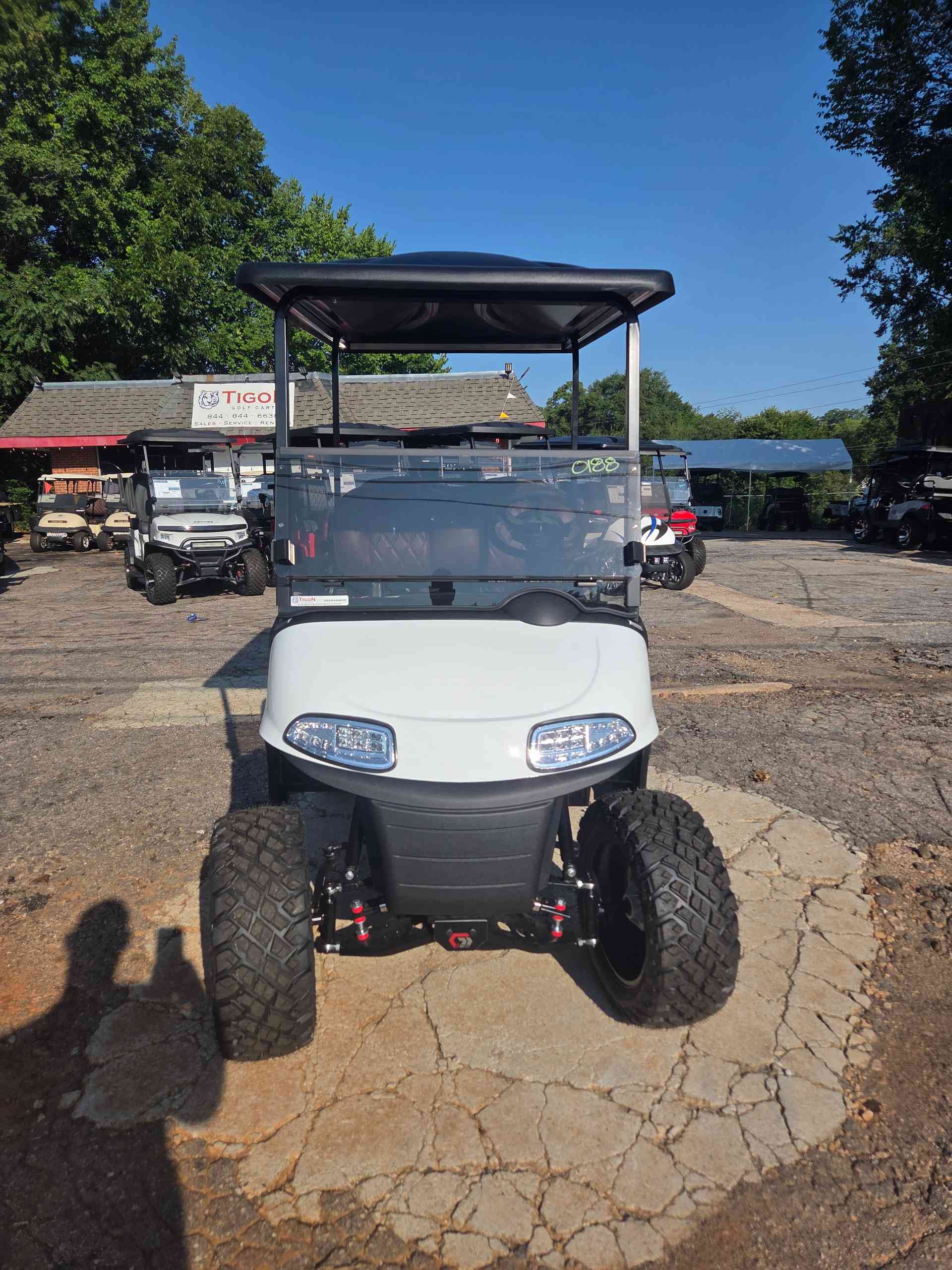 2021 EZGO RXV White golf cart for sale in Raleigh, NC — July 4th Golf Cart Sales Event