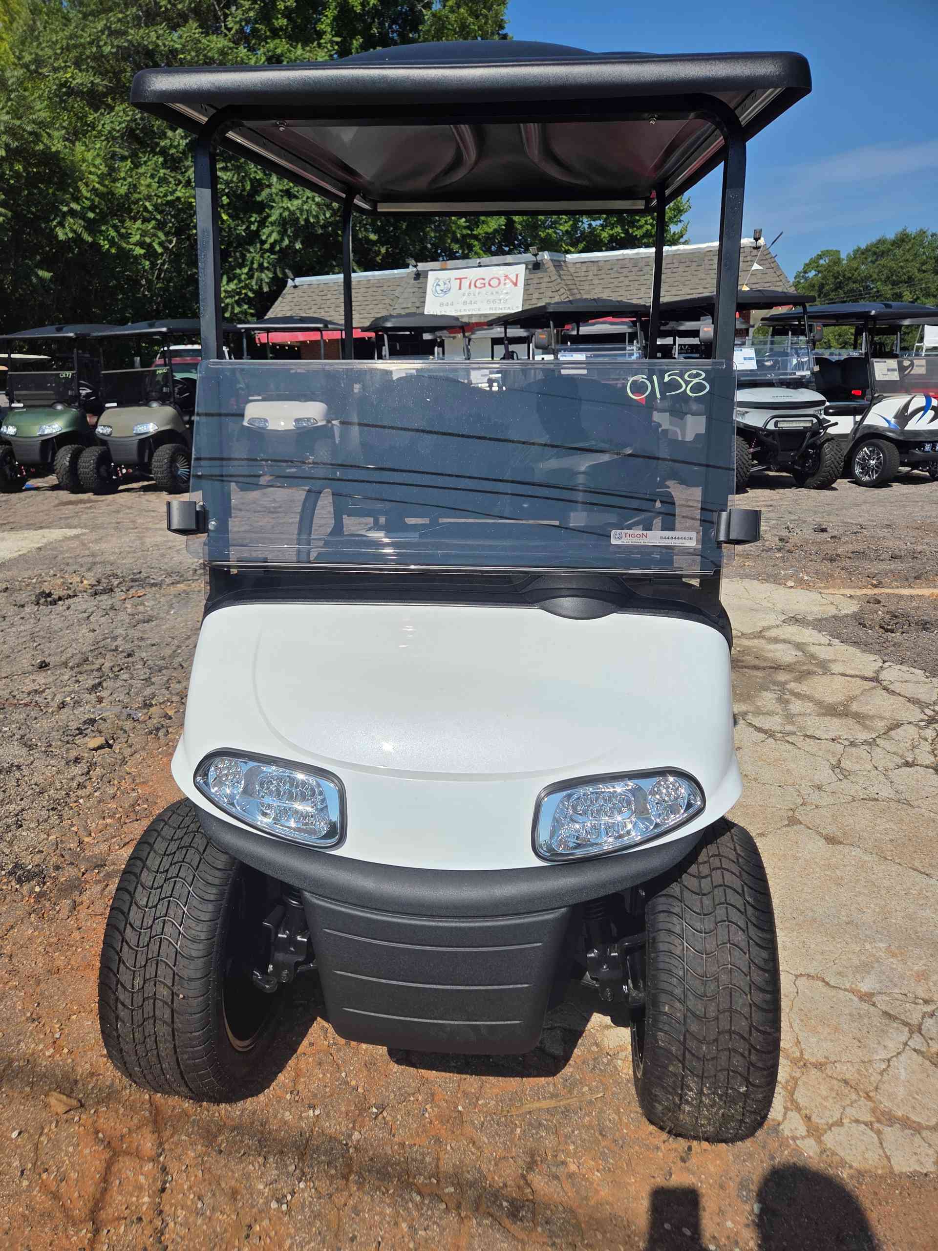 2021 EZGO RXV White golf cart for sale in Raleigh, NC — July 4th Golf Cart Sales Event