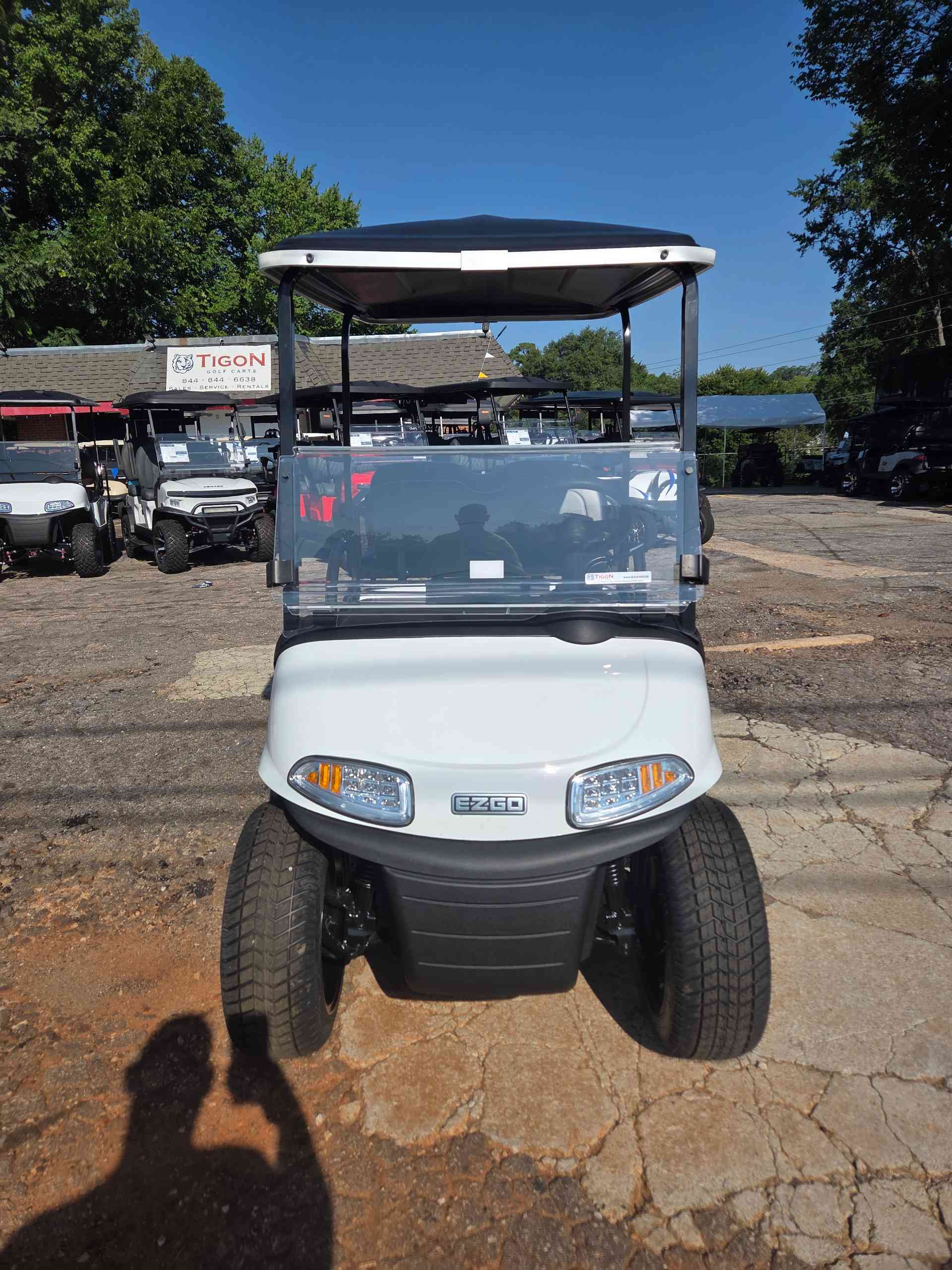 2021 EZGO RXV White golf cart for sale in Raleigh, NC — July 4th Golf Cart Sales Event
