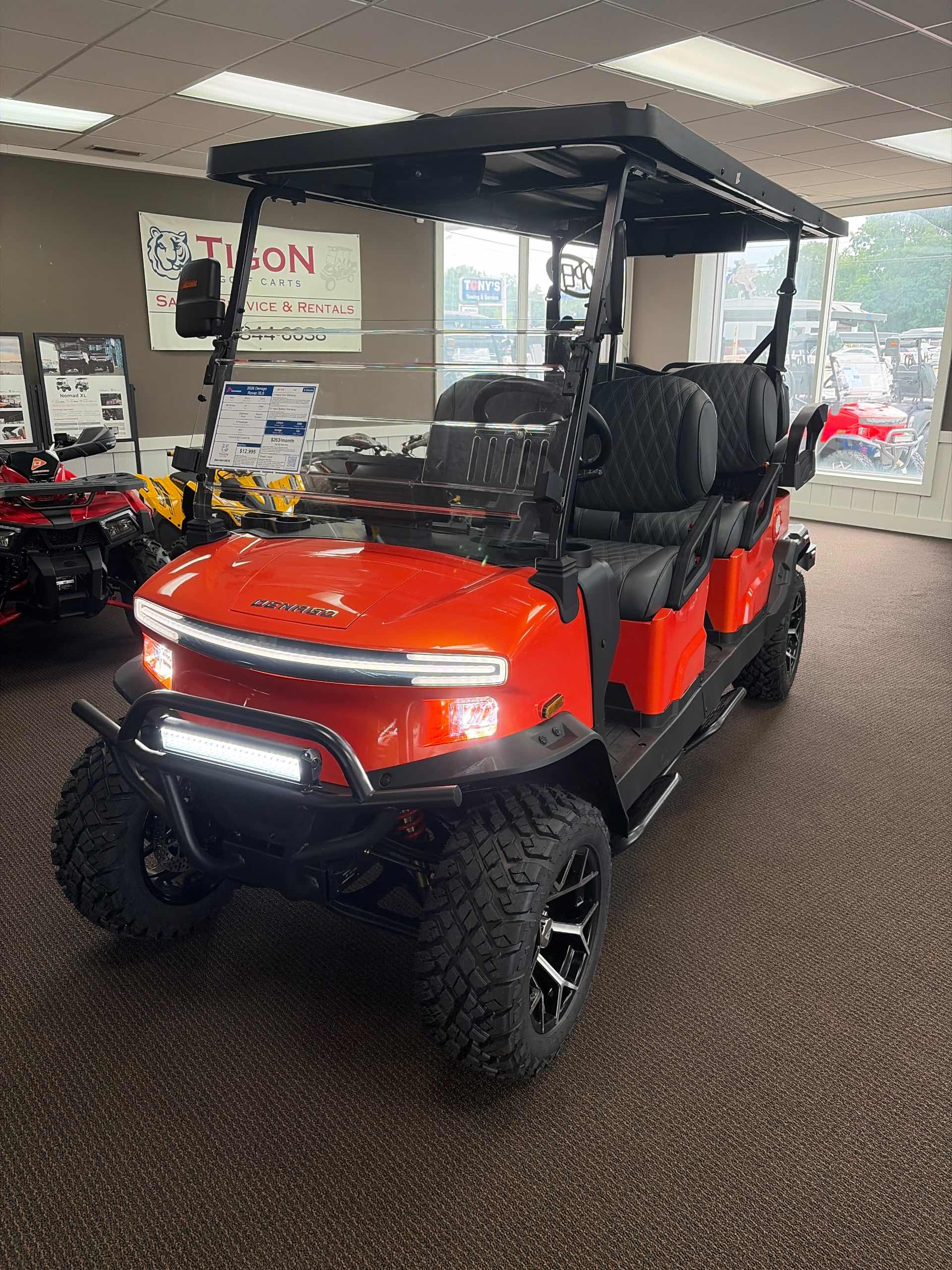 2026 Denago Rover XL6 Golf Cart in Lava for sale at TIGON South Bend, IN