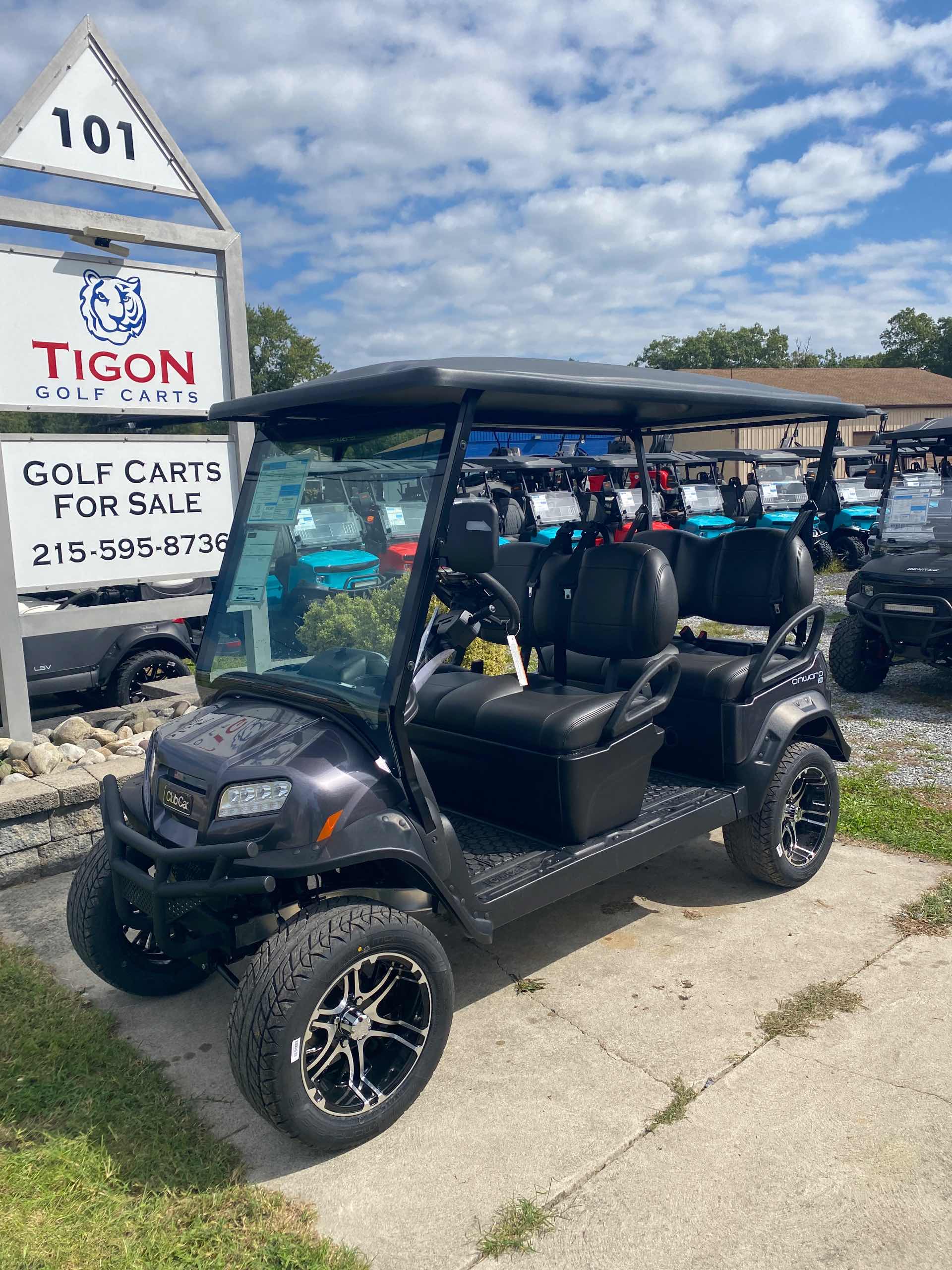 2027 Club Car Onward 4 Forward LSV Golf Cart in Midnight Silver for sale at TIGON Ocean View, NJ