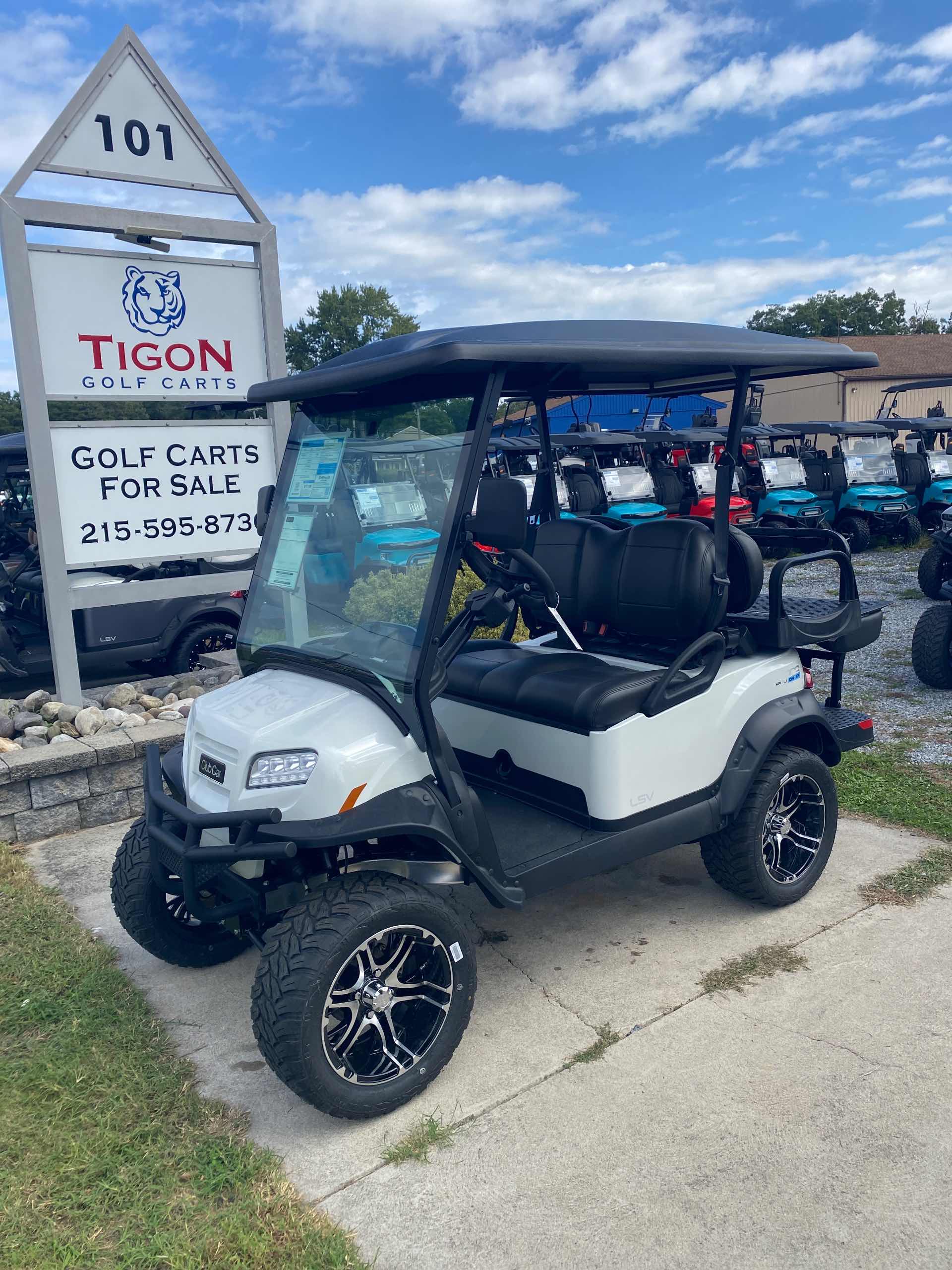 2027 Club Car Onward 4 Passenger (2+2) LSV Golf Cart in Glacier White for sale at TIGON Ocean View, NJ