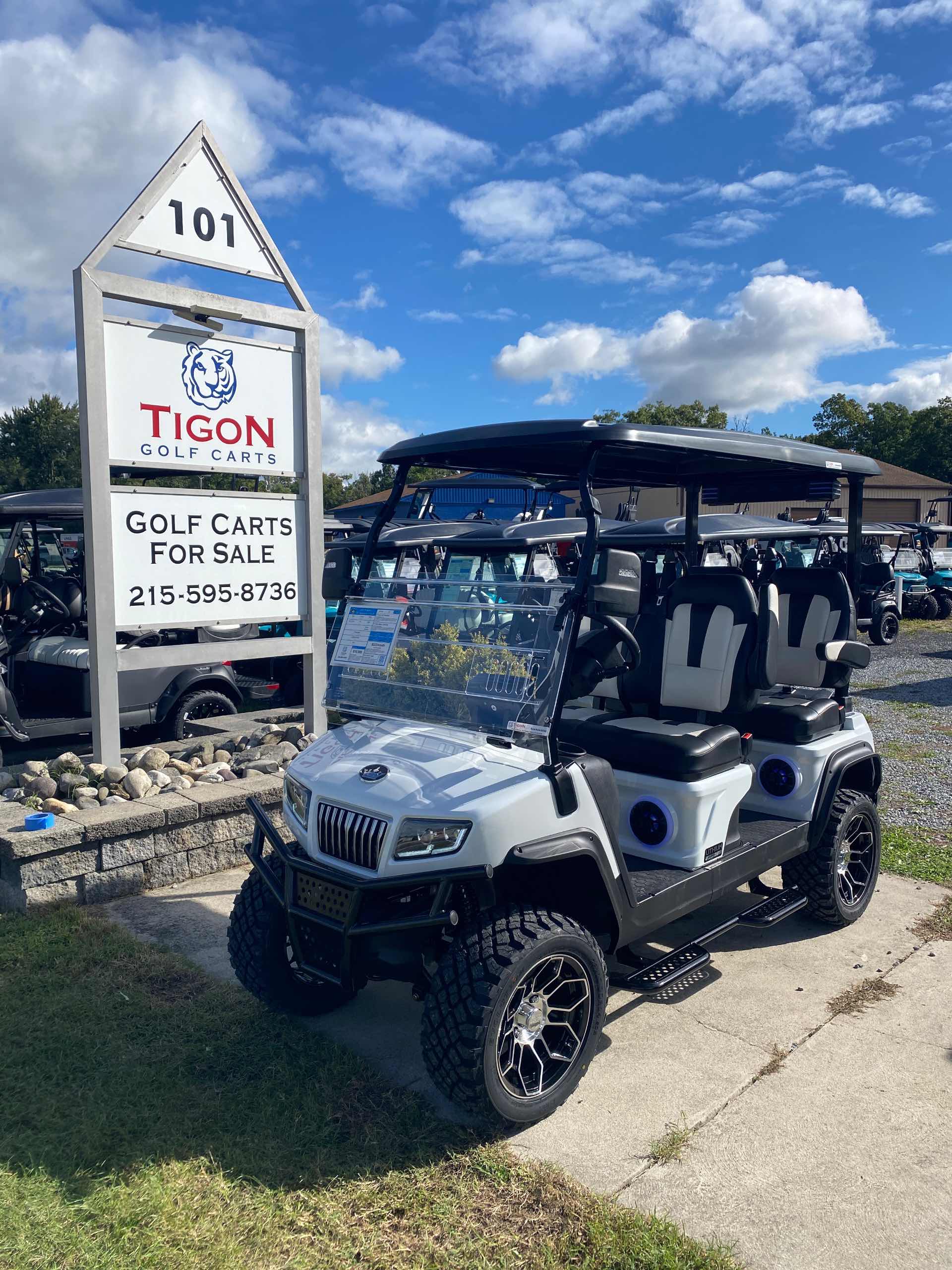 2027 Evolution D5 Maverick 4 PLUS Golf Cart in White for sale at TIGON Ocean View, NJ