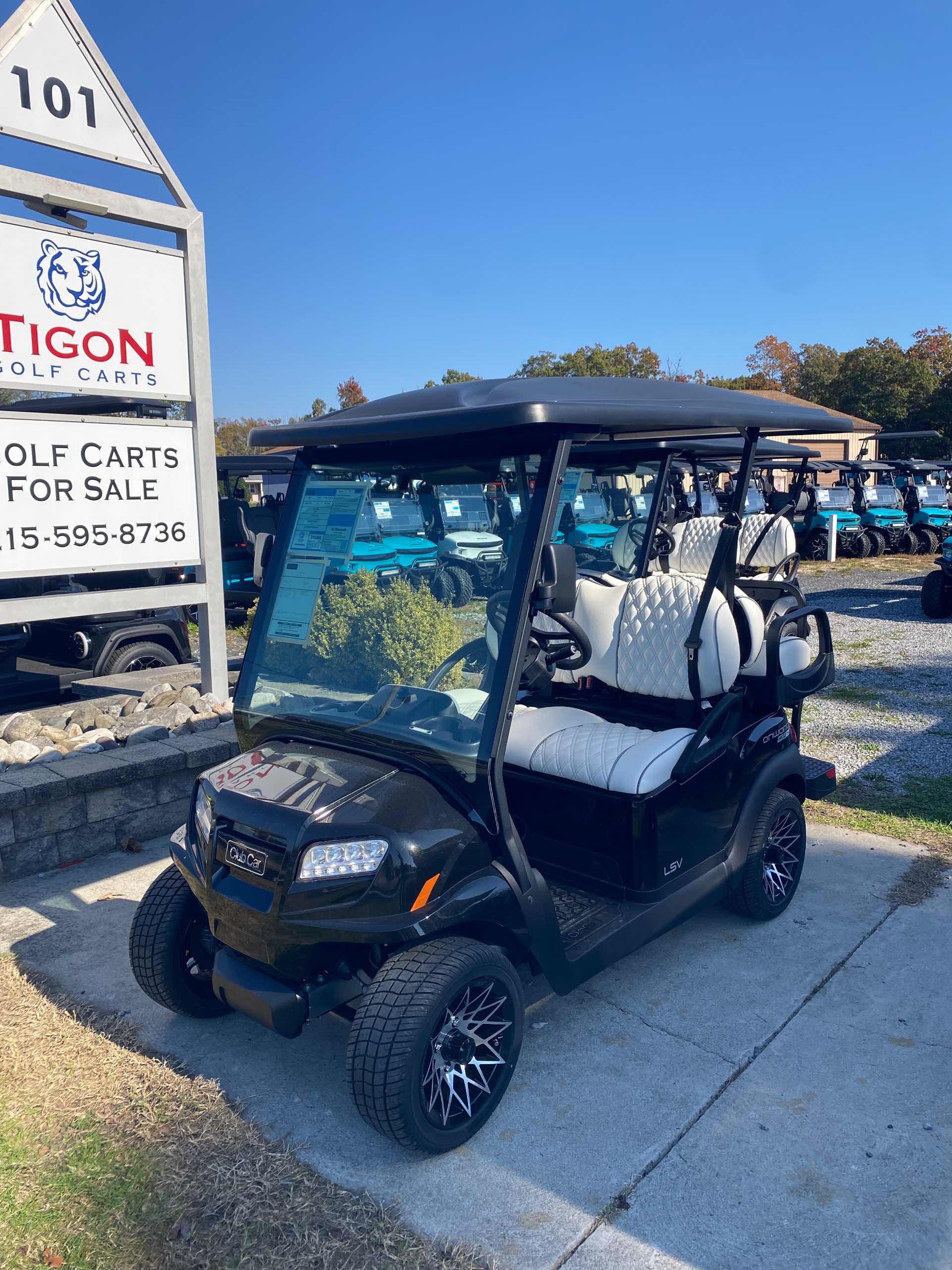 2027 Club Car Onward 4 Passenger (2+2) LSV in Metallic Tuxedo Black Golf Cart