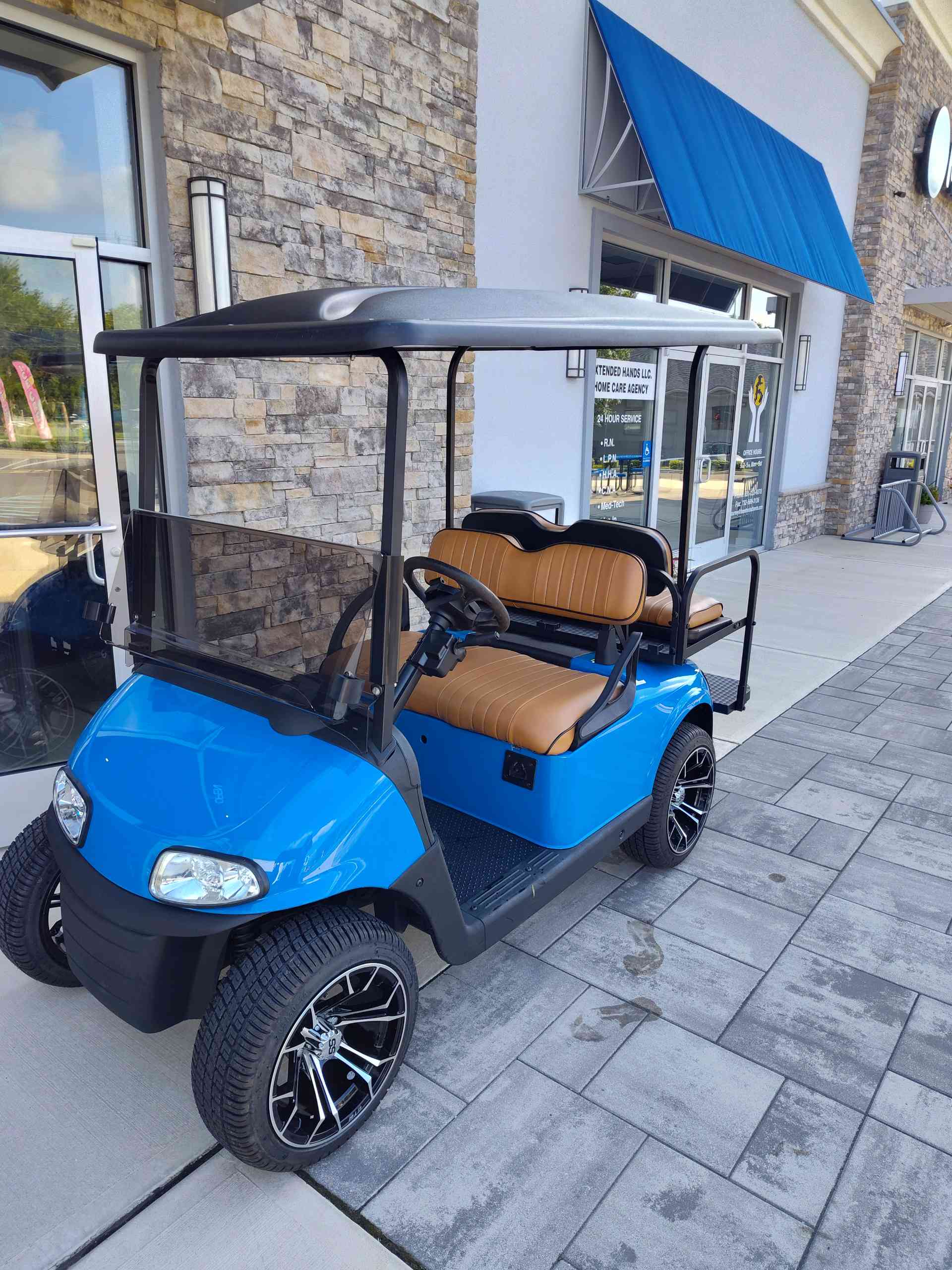 2020 EZGO RXV Blue golf cart for sale in Bayville, NJ — July 4th Golf Cart Sales Event