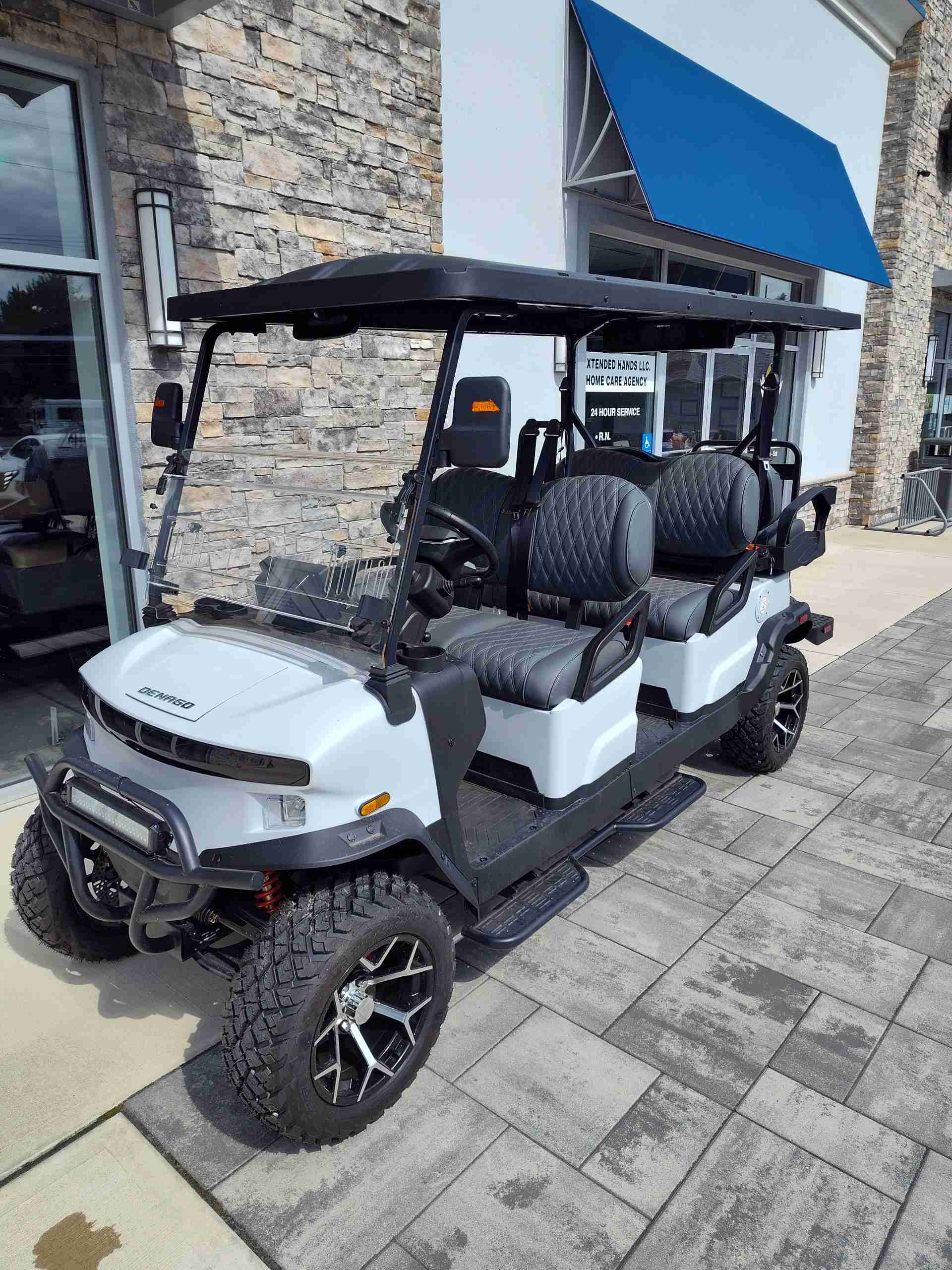 2026 Denago Rover XL6 Matte White golf cart for sale in Bayville, NJ — July 4th Golf Cart Sales Event