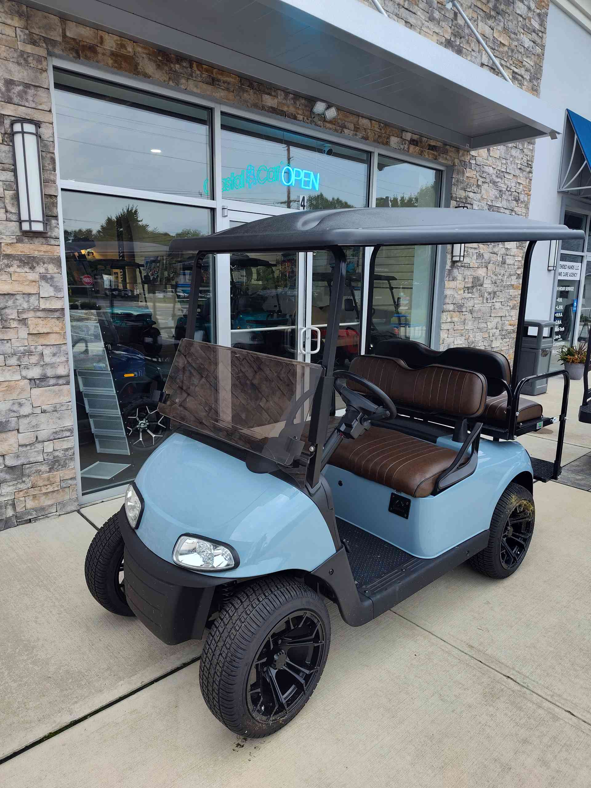 2020 EZGO RXV Blue golf cart for sale in Bayville, NJ — July 4th Golf Cart Sales Event