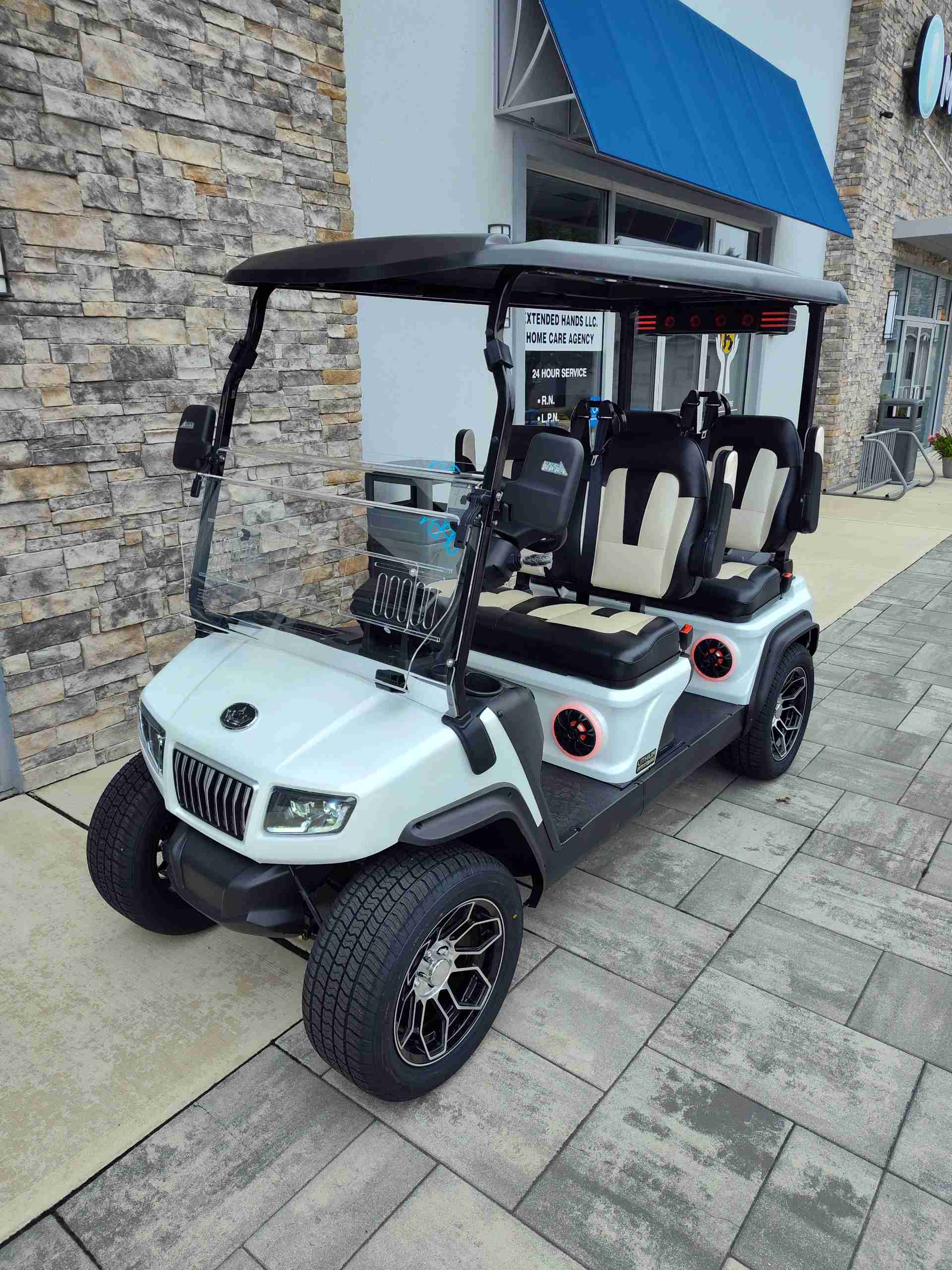 2027 Evolution D5 Ranger 4 PLUS Golf Cart in White for sale at TIGON Bayville, NJ