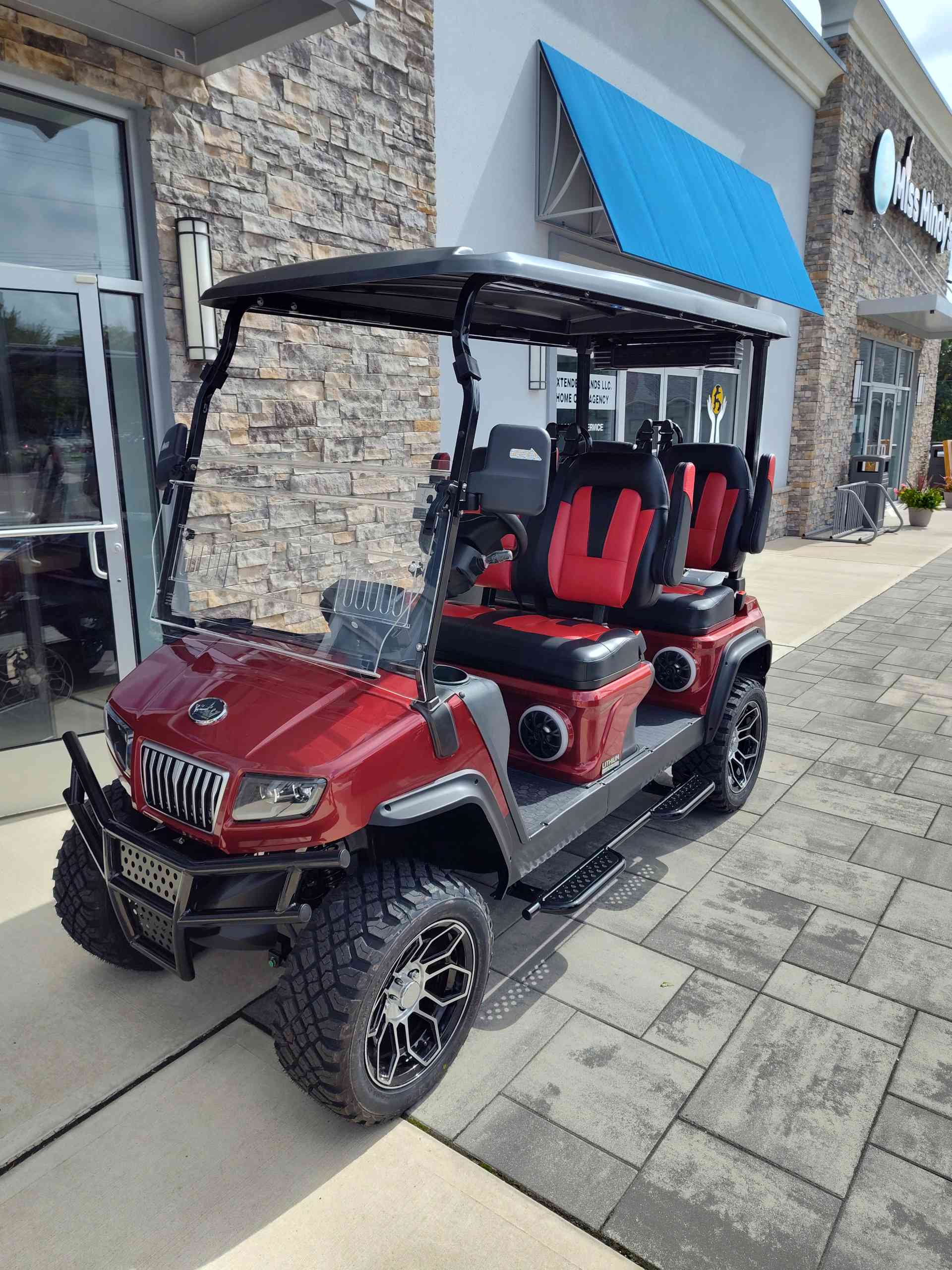 2027 Evolution D5 Maverick 4 PLUS Golf Cart in Flamenco Red for sale at TIGON Bayville, NJ