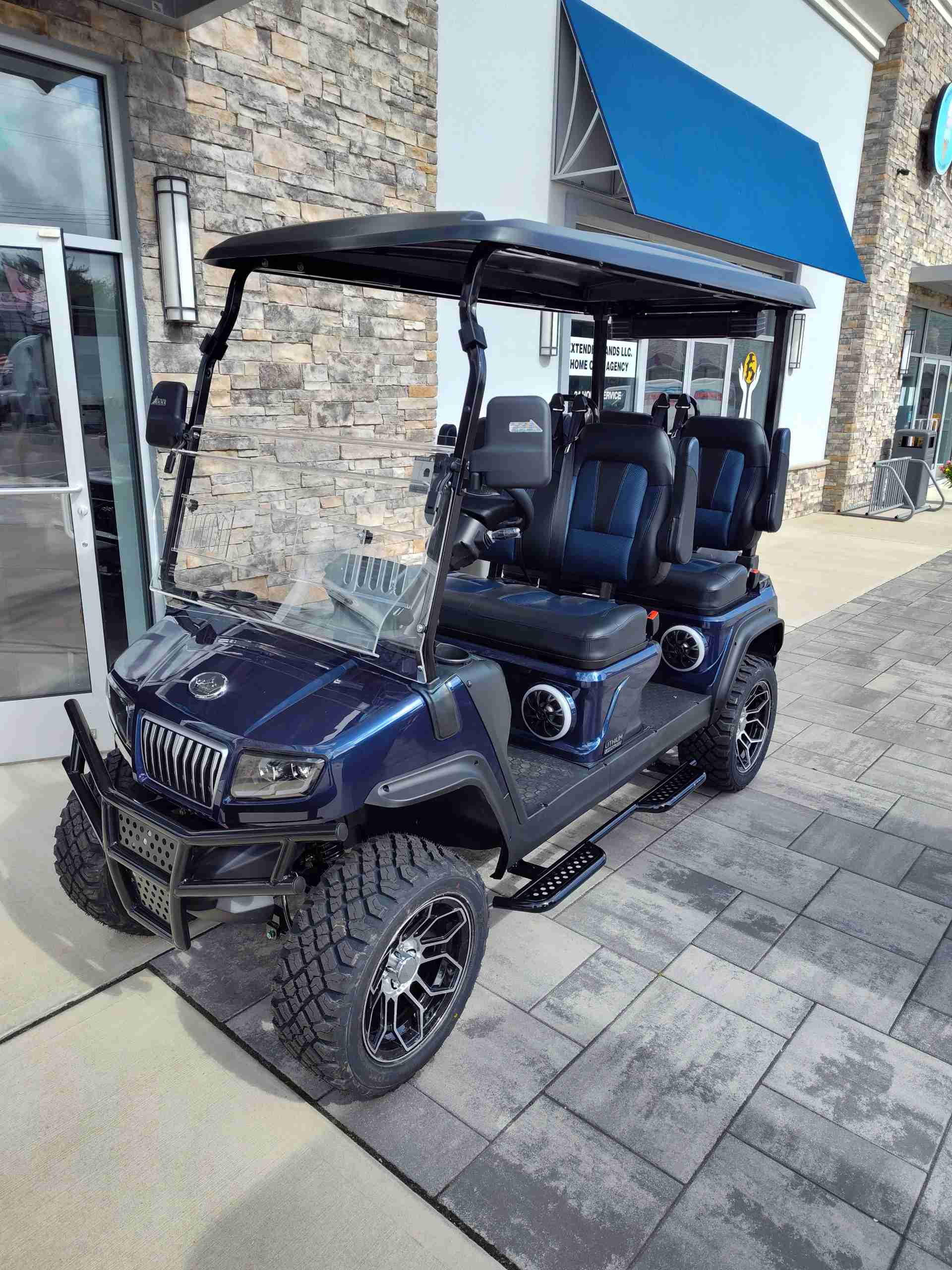 2027 Evolution D5 Maverick 4 PLUS Golf Cart in Mediterranean Blue for sale at TIGON Bayville, NJ