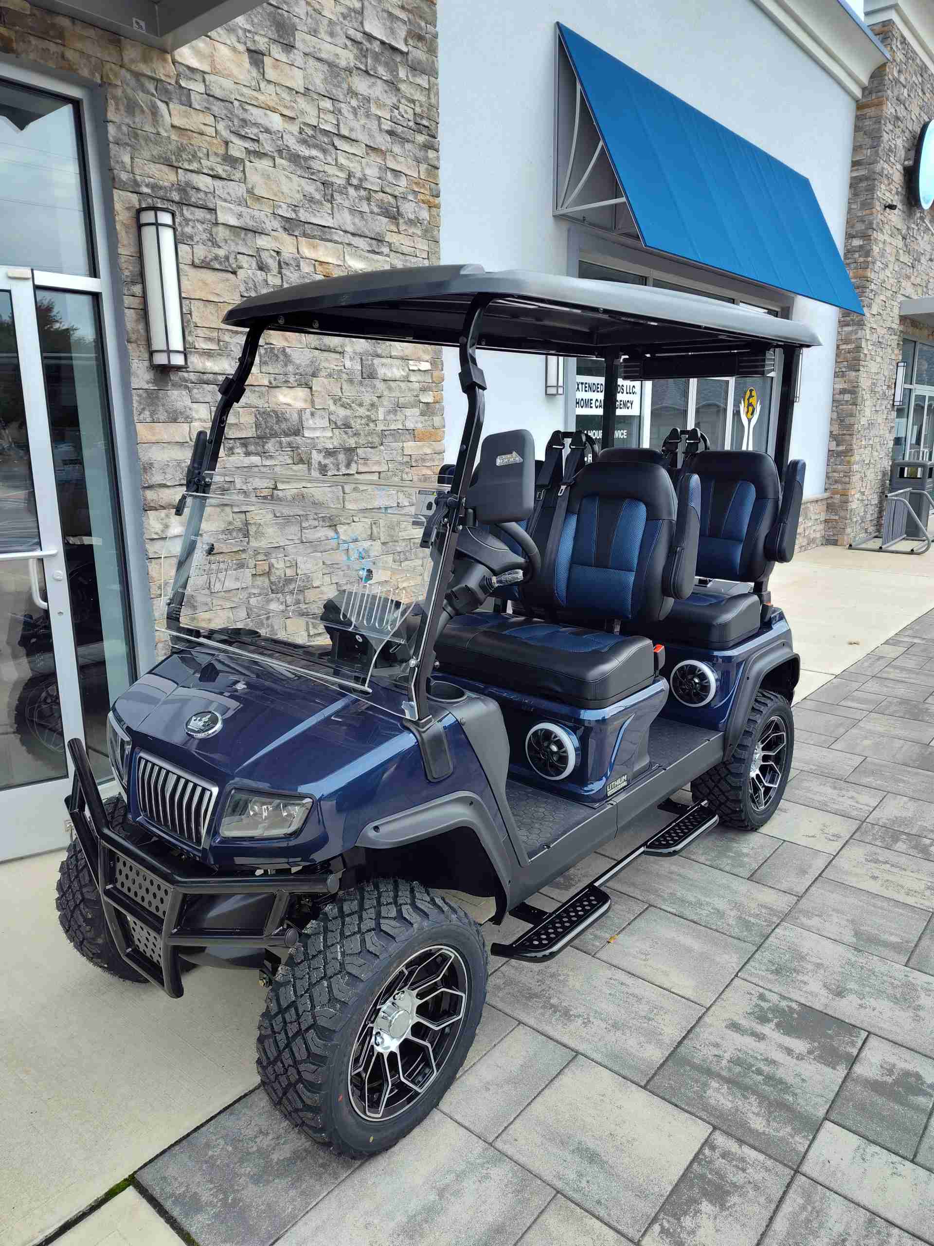 2027 Evolution D5 Maverick 4 PLUS Golf Cart in Mediterranean Blue for sale at TIGON Bayville, NJ