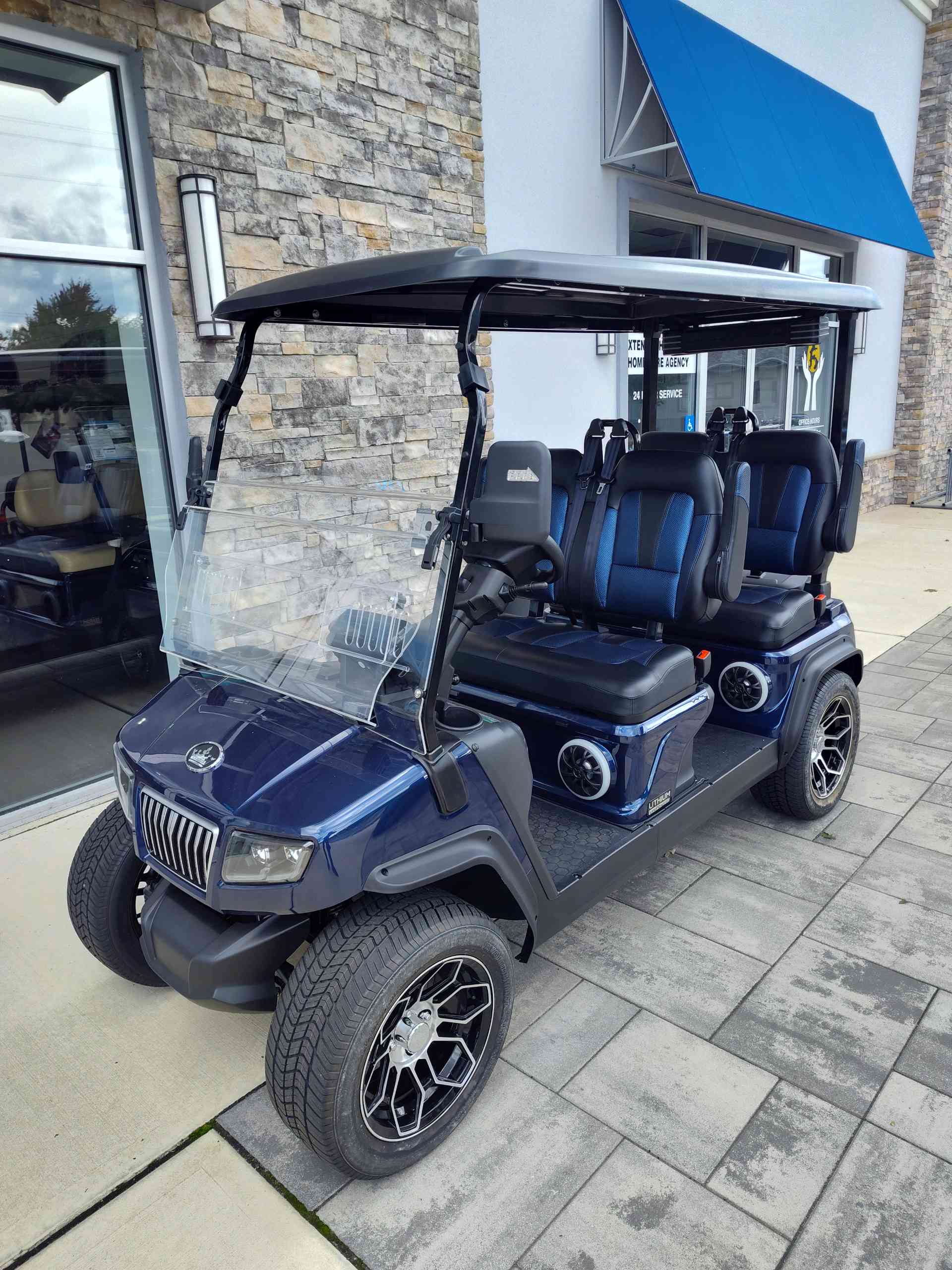 2027 Evolution D5 Ranger 4 PLUS Golf Cart in Mediterranean Blue for sale at TIGON Bayville, NJ
