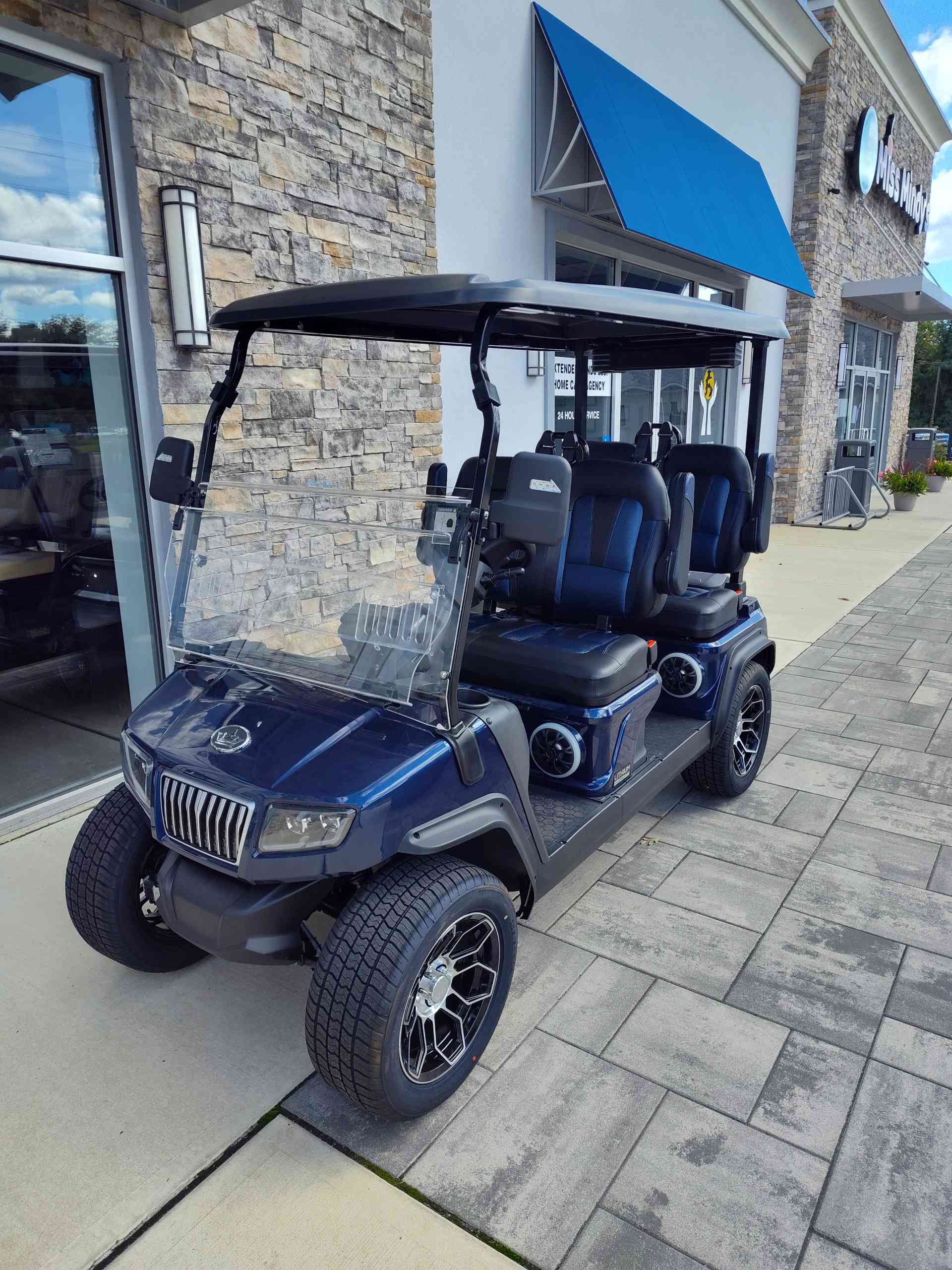 2027 Evolution D5 Ranger 4 PLUS Golf Cart in Mediterranean Blue for sale at TIGON Bayville, NJ