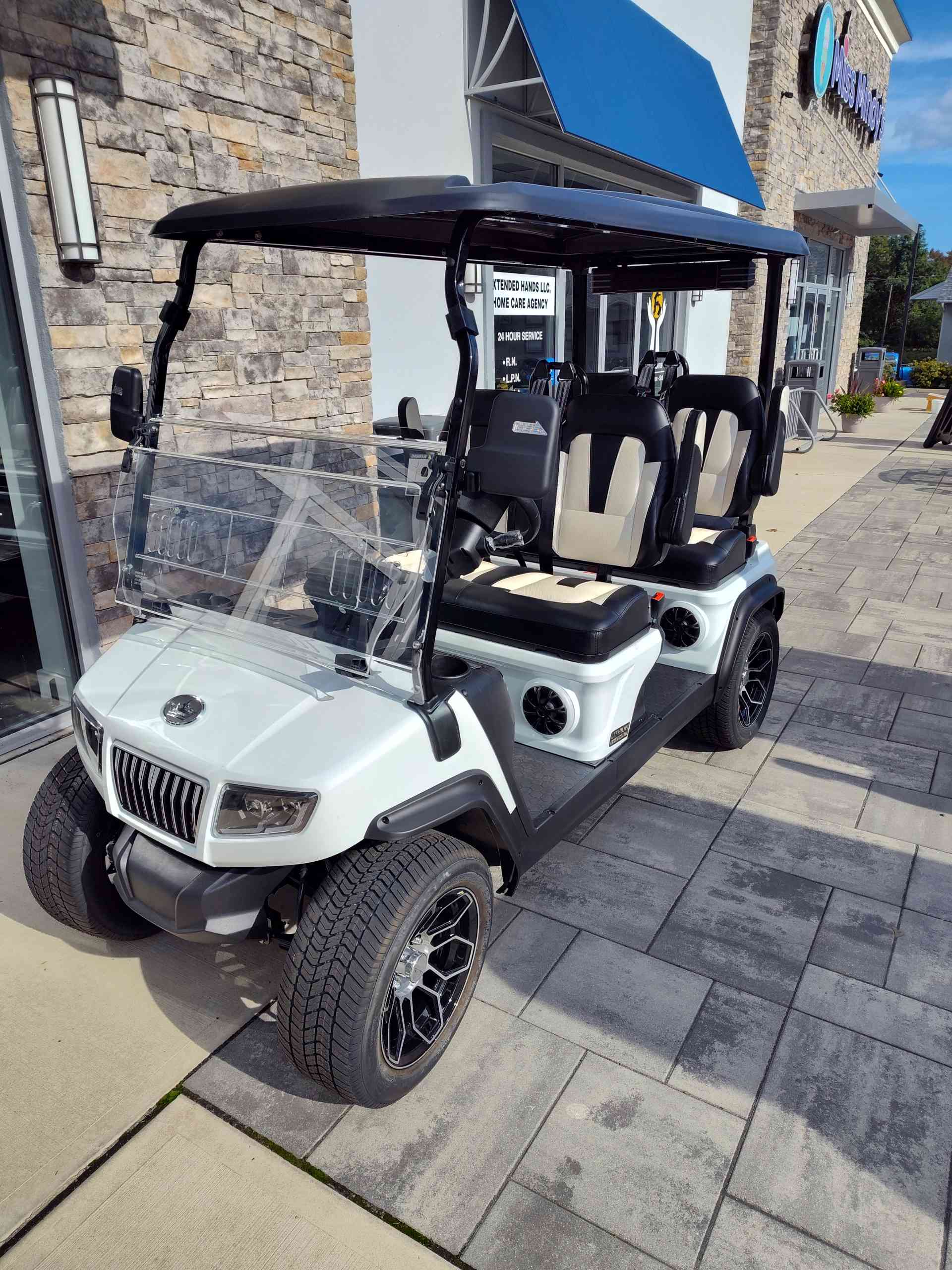 2027 Evolution D5 Ranger 4 PLUS Golf Cart in White for sale at TIGON Bayville, NJ