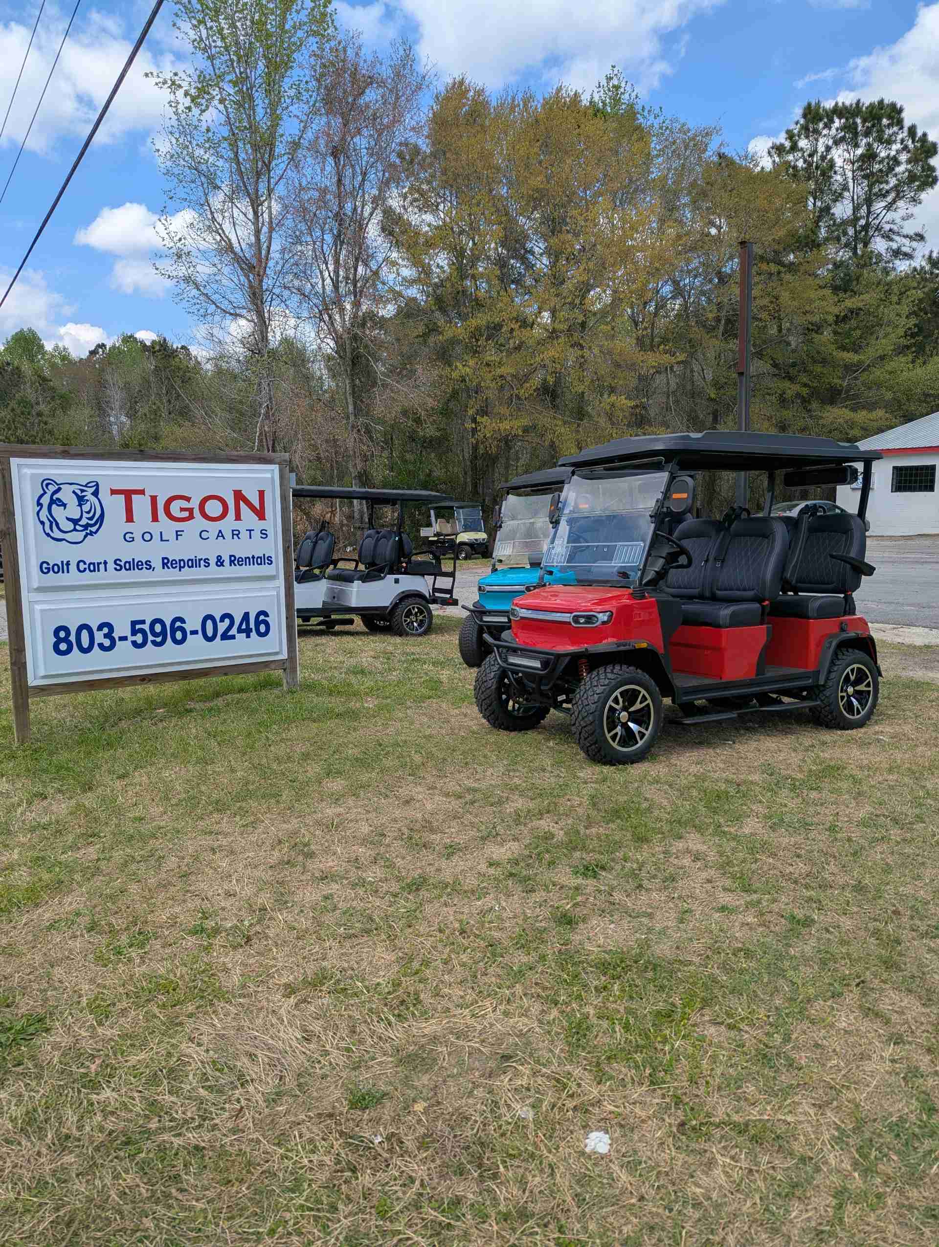 2026 TEKO EV TROPHY Torch Red golf cart for sale in Orangeburg, SC — July 4th Golf Cart Sales Event