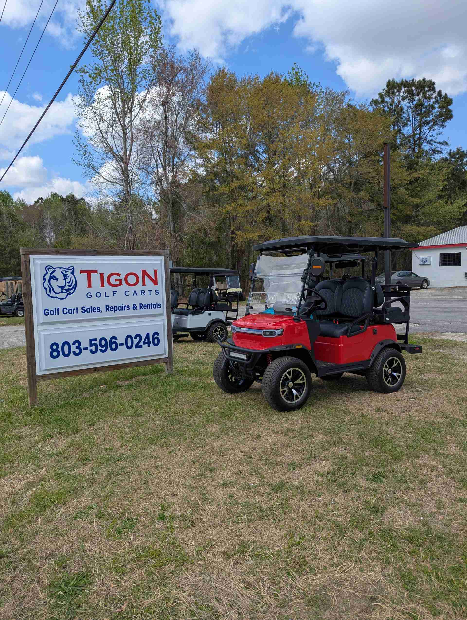 2026 TEKO EV TURBO Golf Cart in Torch Red