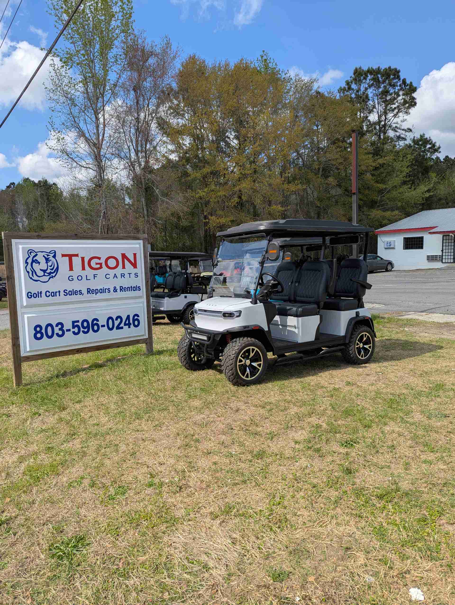 2026 TEKO EV TROPHY Golf Cart in Moonlight White for sale at TIGON Orangeburg, SC