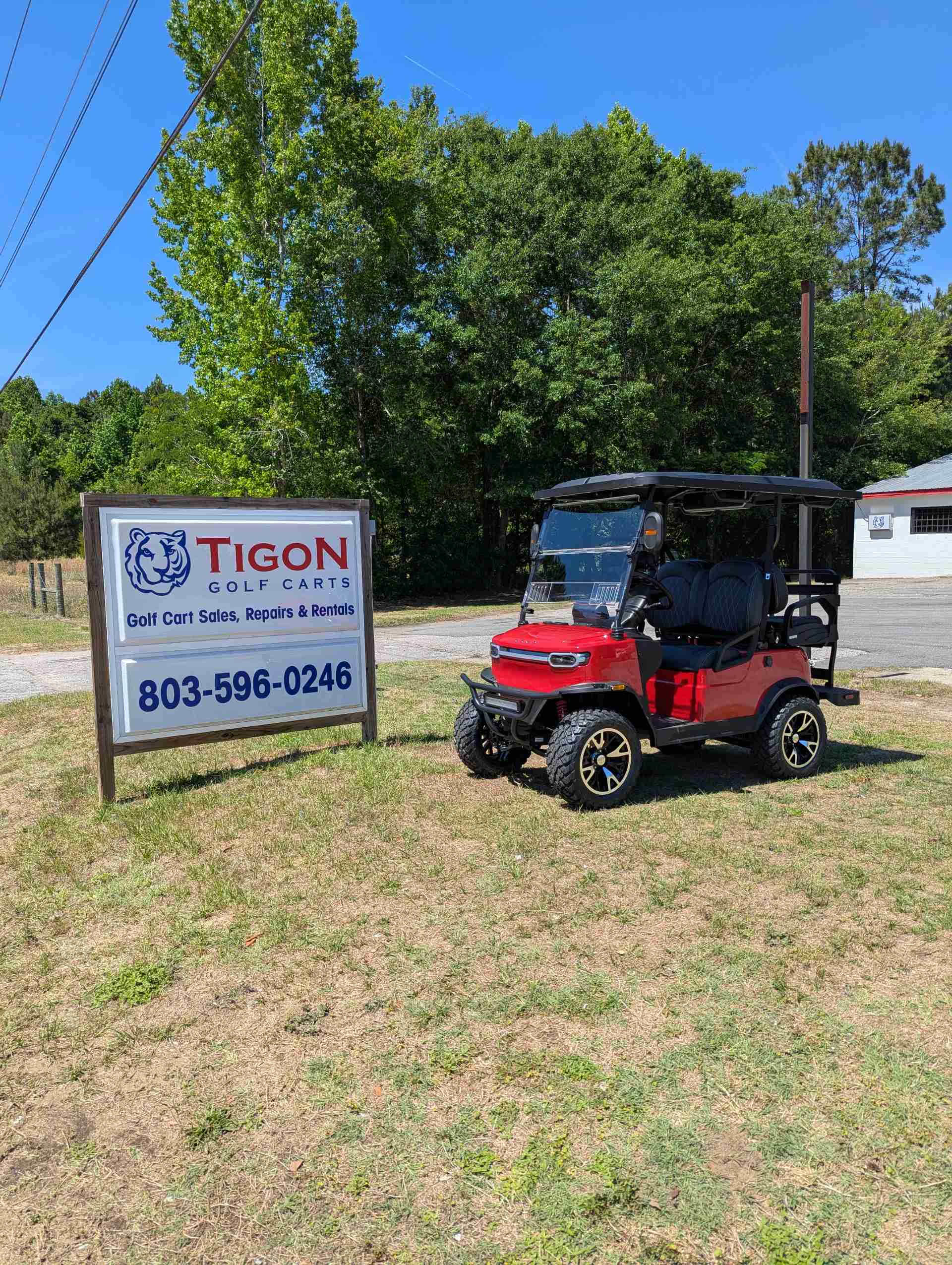 2026 TEKO EV TURBO Golf Cart in Torch Red