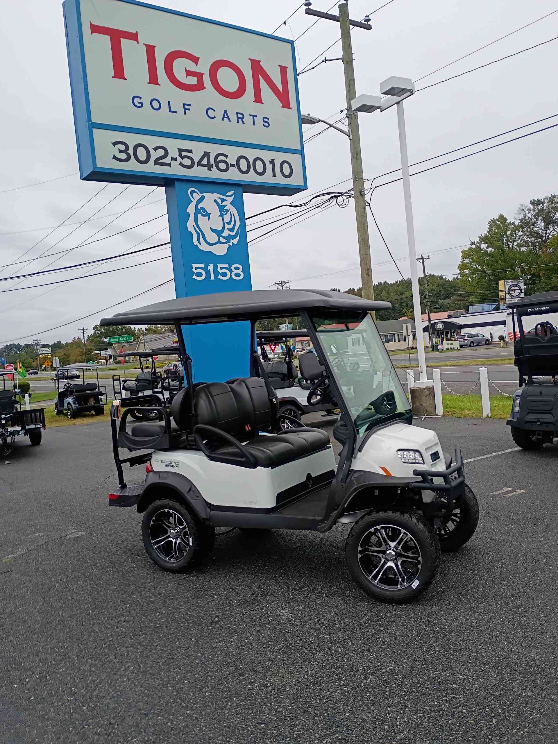 2027 Club Car Onward 4 Passenger (2+2) LSV Golf Cart in Glacier White for sale at TIGON Dover, DE