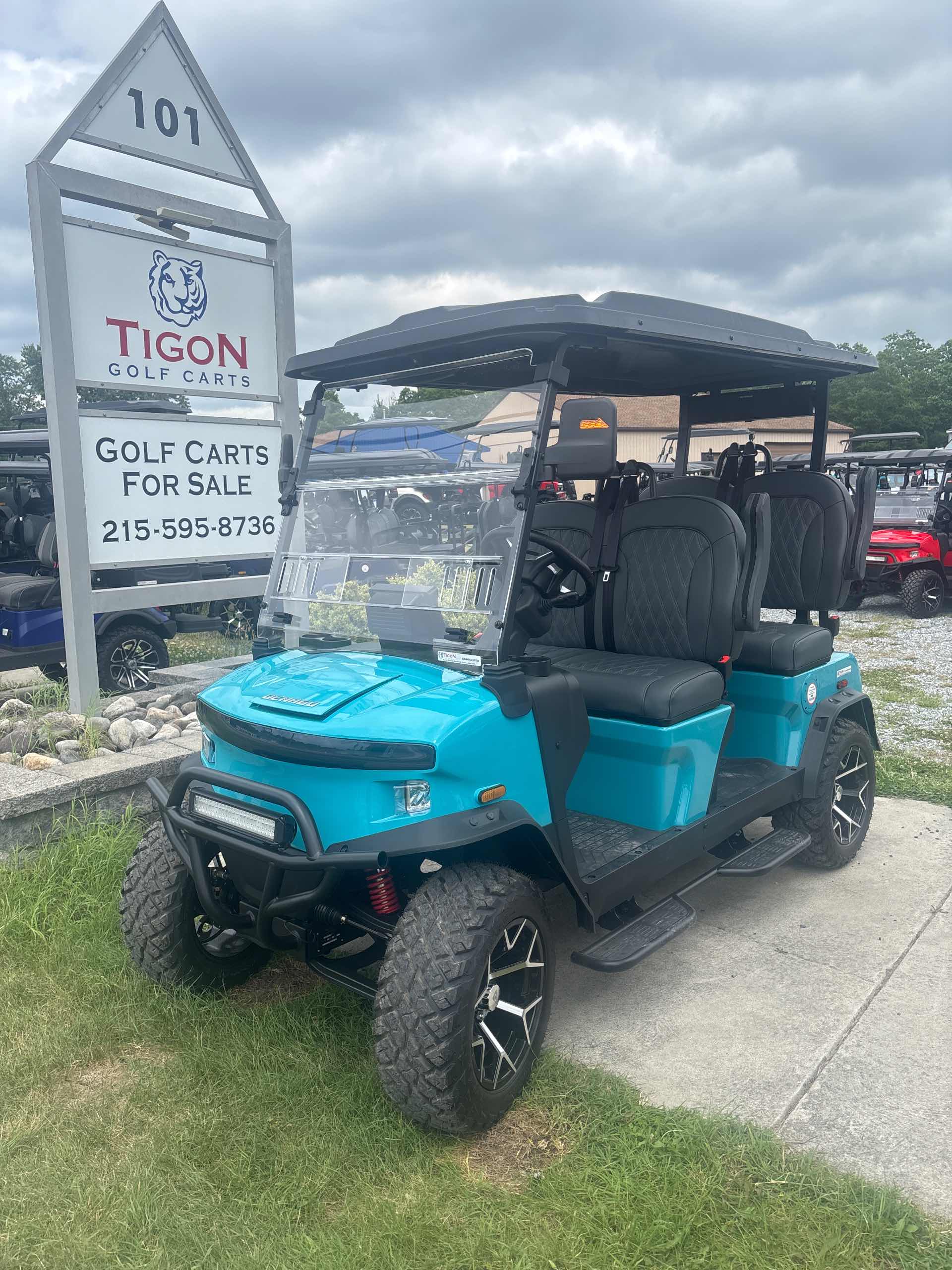 2026 Denago Rover XL Golf Cart in Aqua