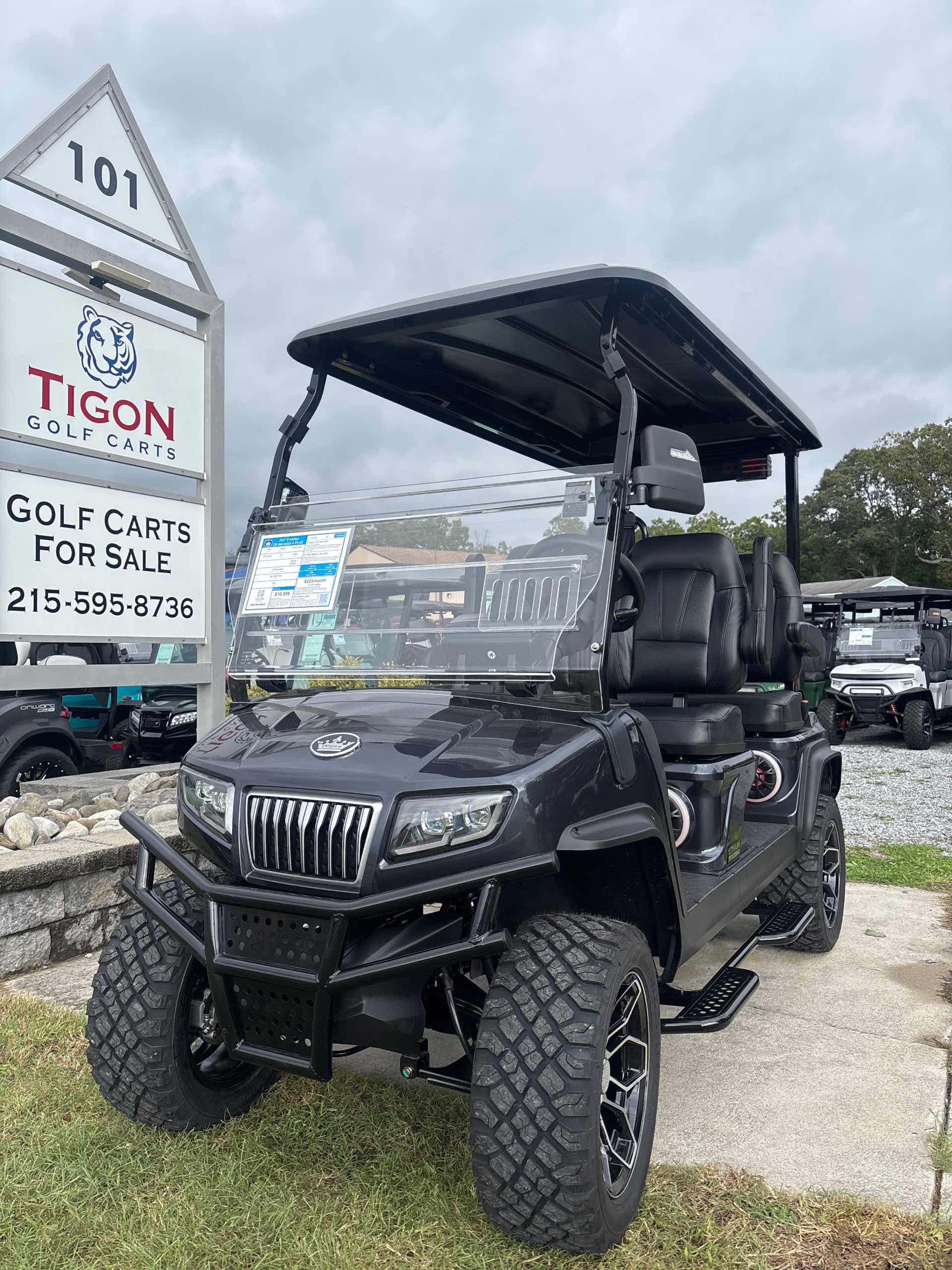 2027 Evolution D5 Maverick 4 PLUS Golf Cart in Arctic Gray for sale at TIGON Ocean View, NJ
