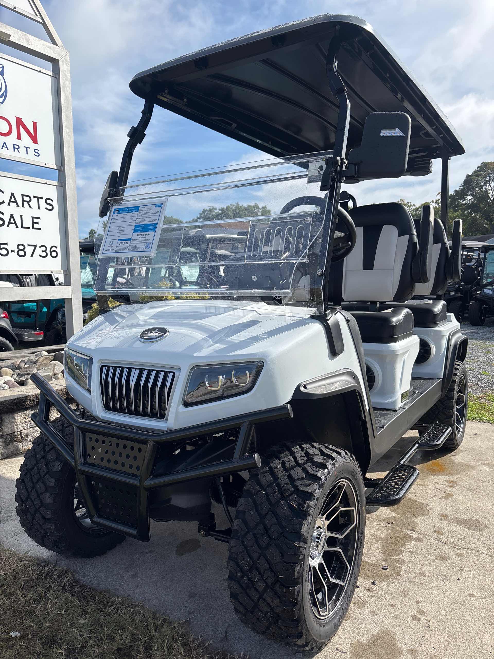 2027 Evolution D5 Maverick 4 PLUS Golf Cart in White for sale at TIGON Ocean View, NJ