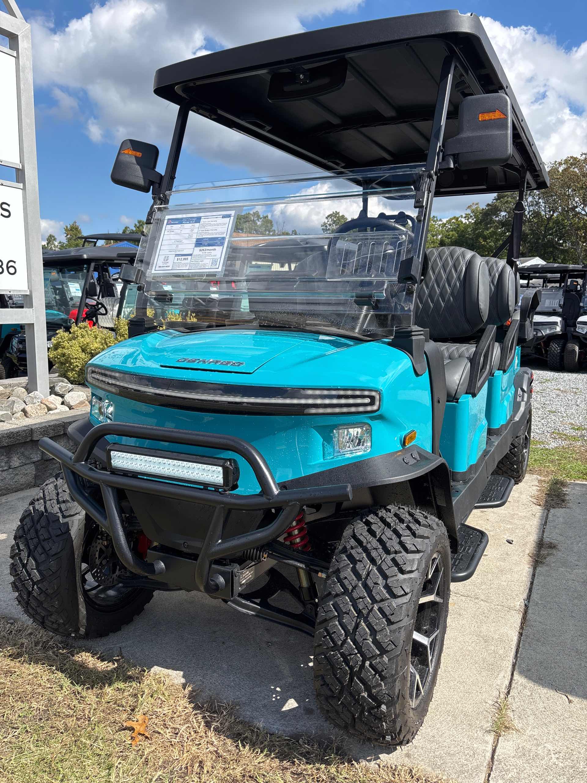 2026 Denago Rover XL6 Golf Cart in Aqua