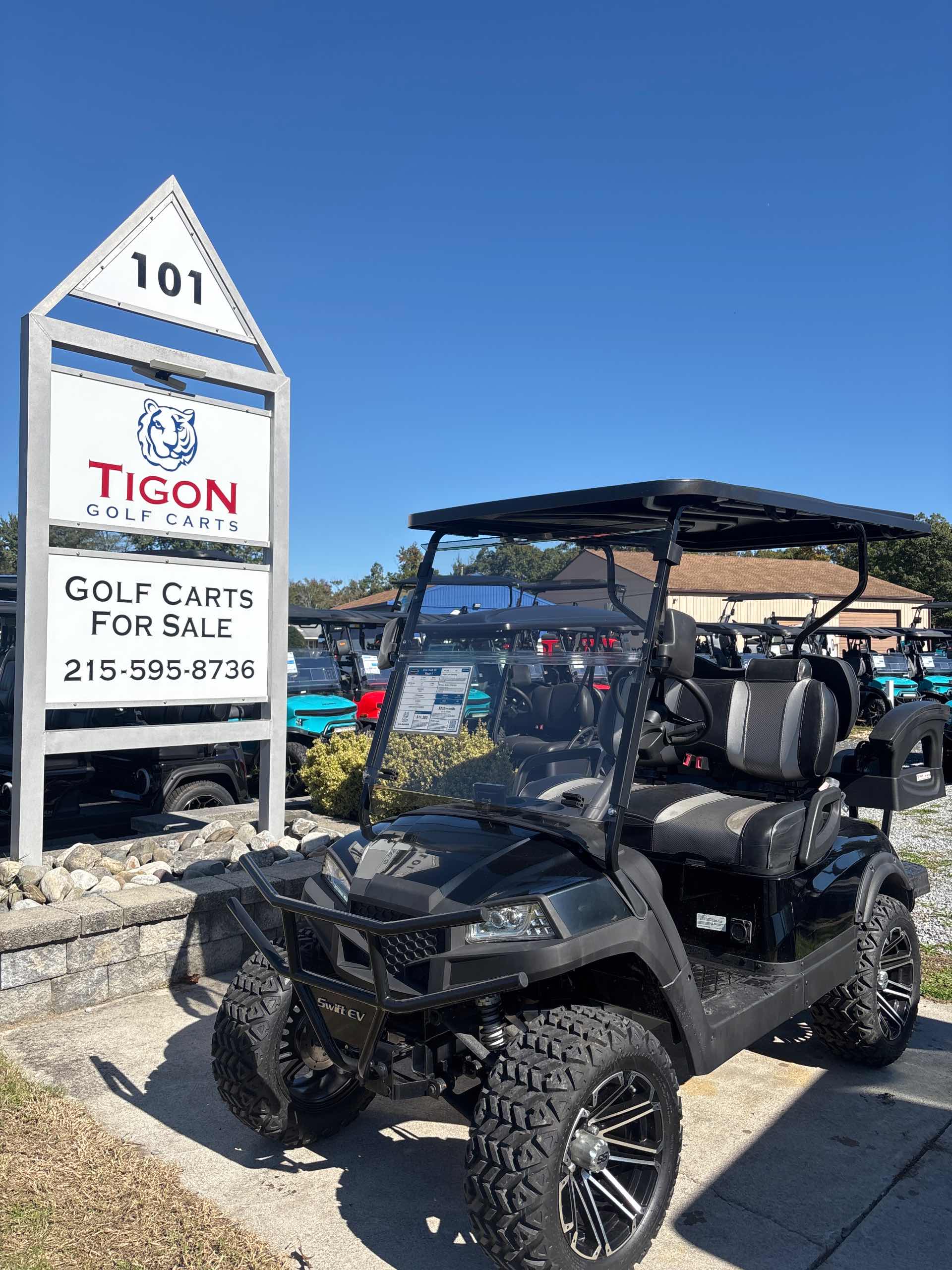 Used 2024 Swift EV Mach 4 Golf Cart in Black for sale at TIGON Ocean View, NJ