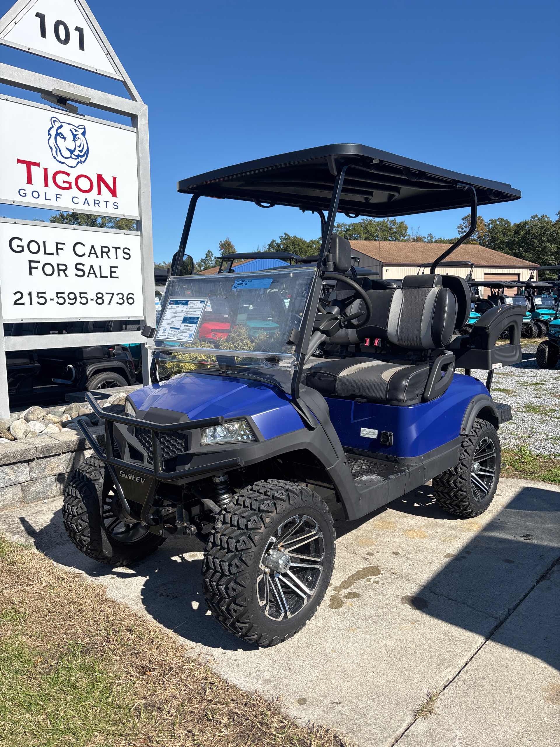 Used 2024 Swift EV Mach 4 Golf Cart in Blue for sale at TIGON Ocean View, NJ