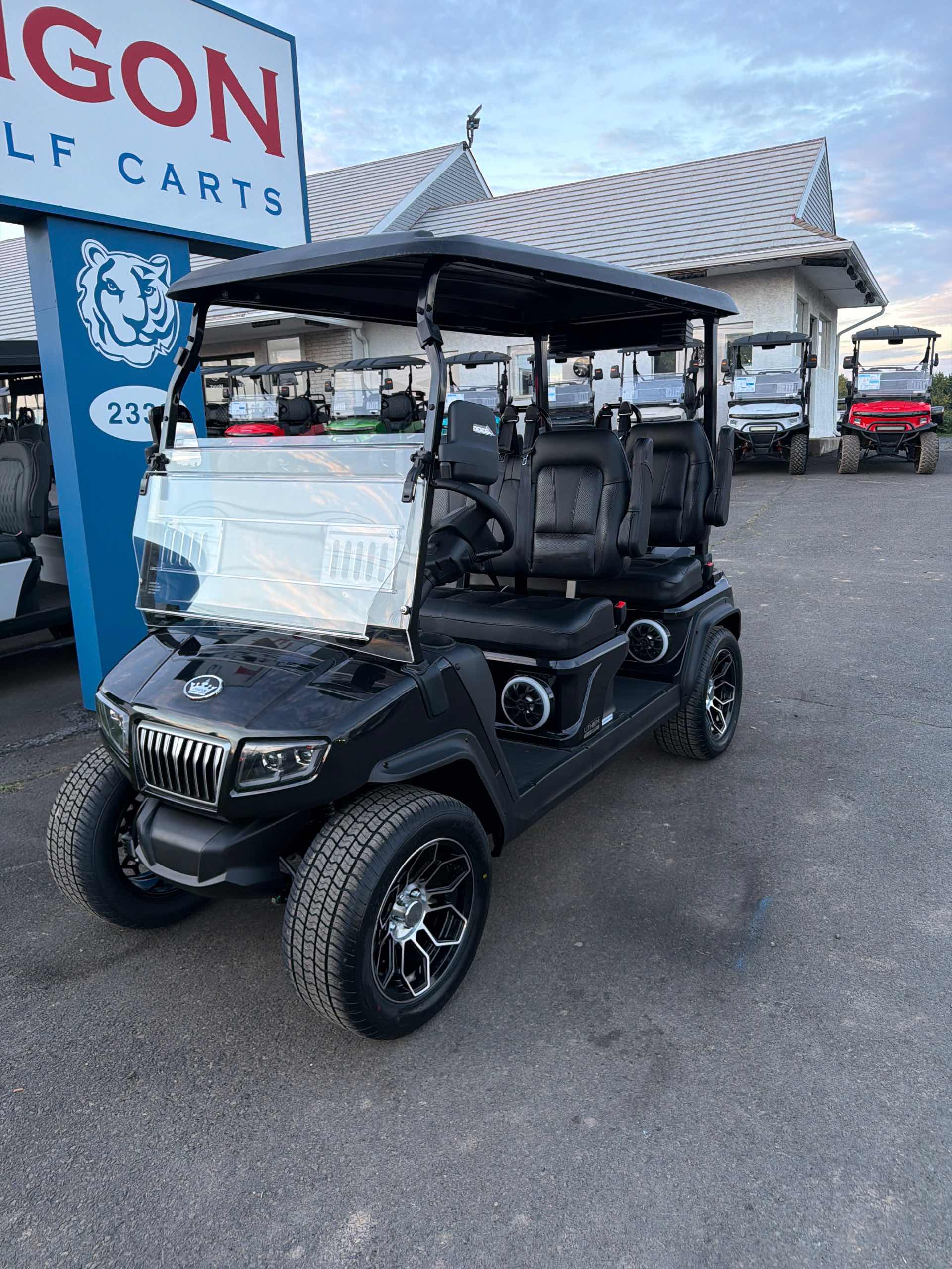 2027 Evolution D5 Ranger 4 PLUS Golf Cart in Black for sale at TIGON Hatfield, PA
