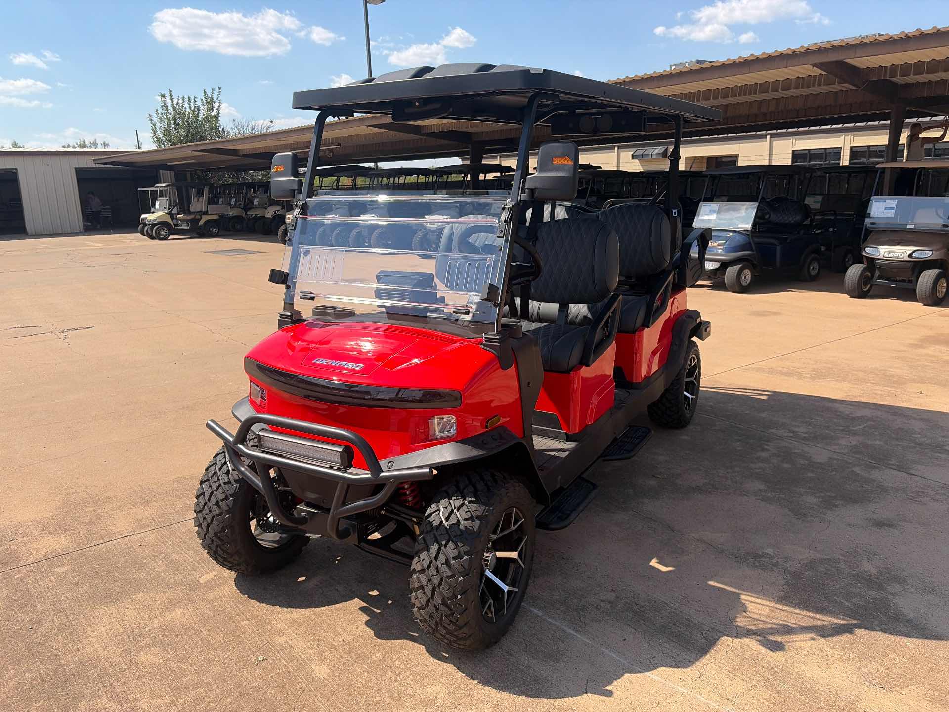 2026 Denago Rover XL6 Golf Cart in Scarlet for sale at TIGON Wichita Falls, TX