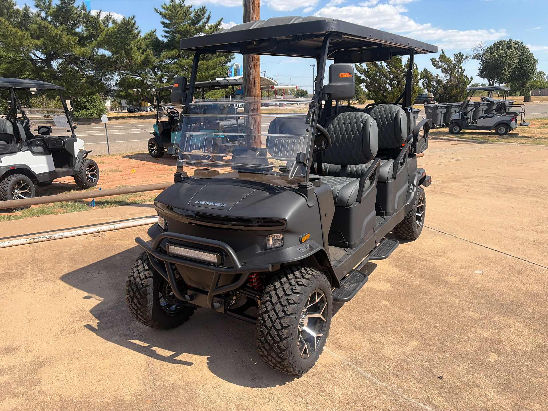 2026 Denago Rover XL6 Matte Black golf cart for sale in Wichita Falls, TX — July 4th Golf Cart Sales Event