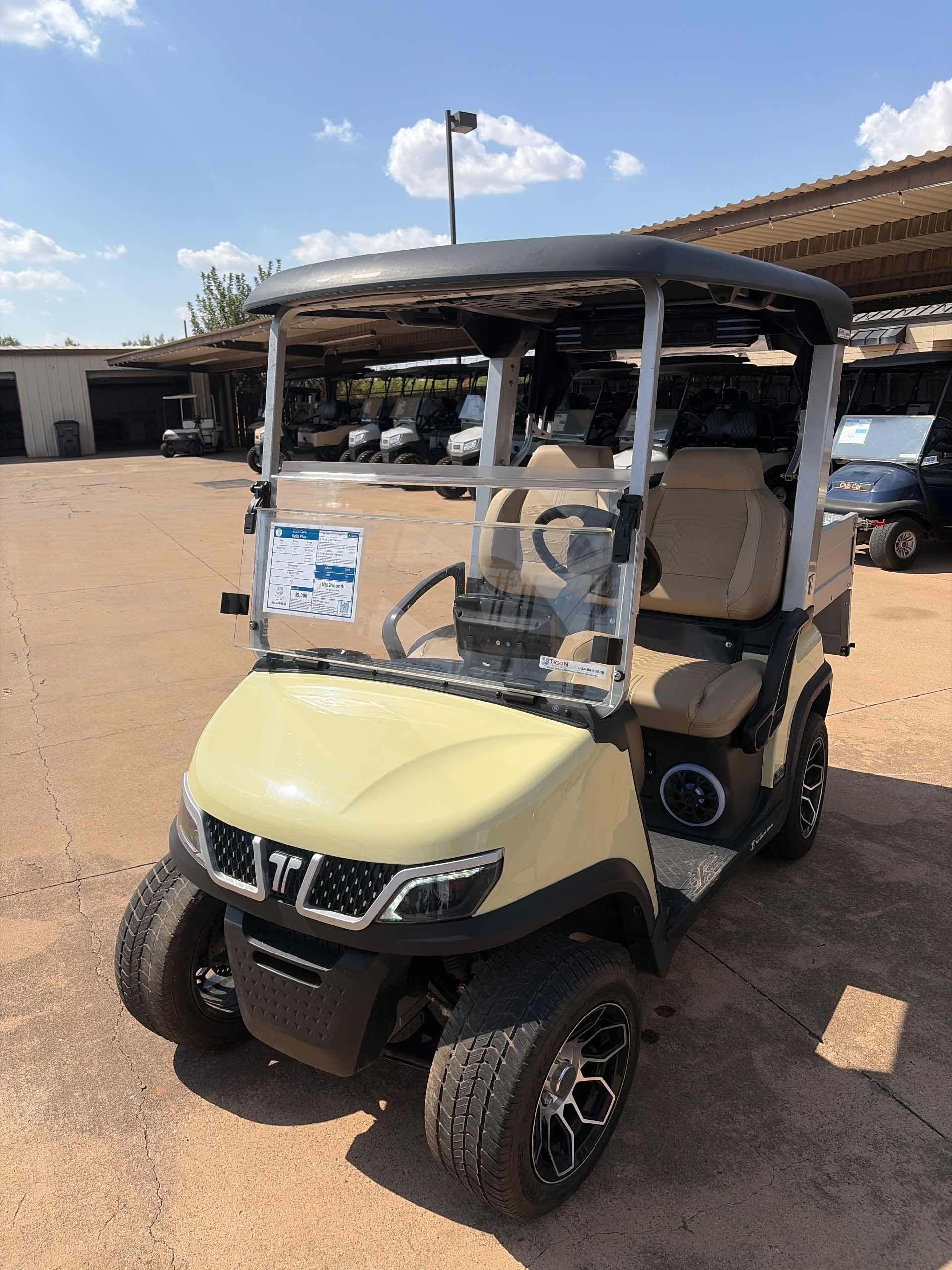 Used 2025 Tara Spirit Plus Golf Cart in Beige for sale at TIGON Wichita Falls, TX
