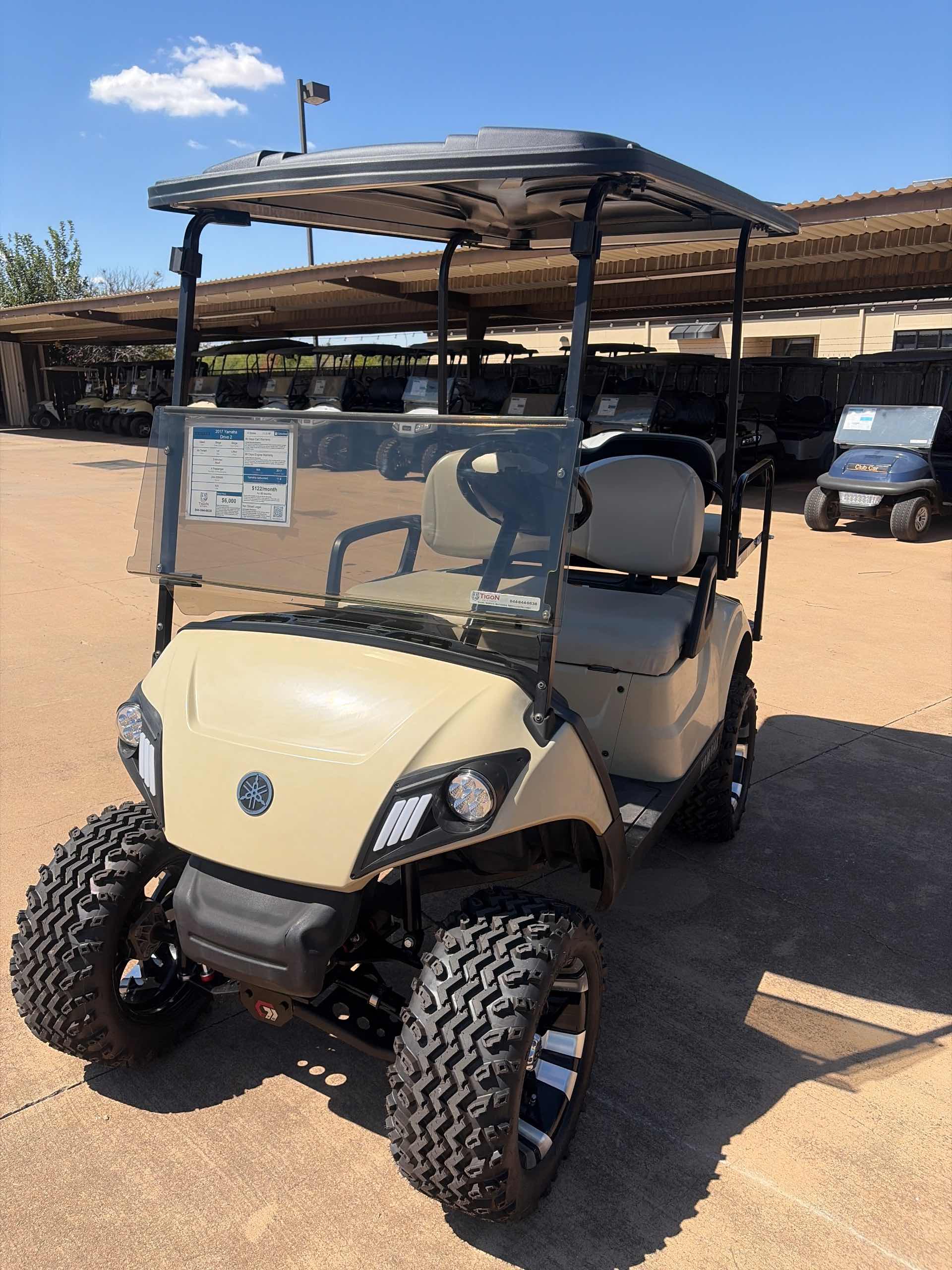 Used 2017 Yamaha Drive 2 Golf Cart in Beige for sale at TIGON Wichita Falls, TX