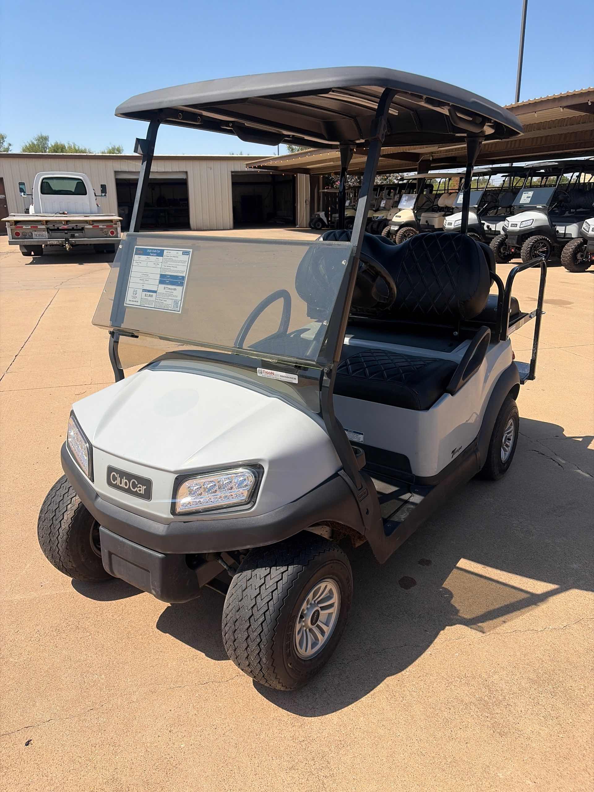 Used 2020 Club Car Tempo Golf Cart in Gray for sale at TIGON Wichita Falls, TX