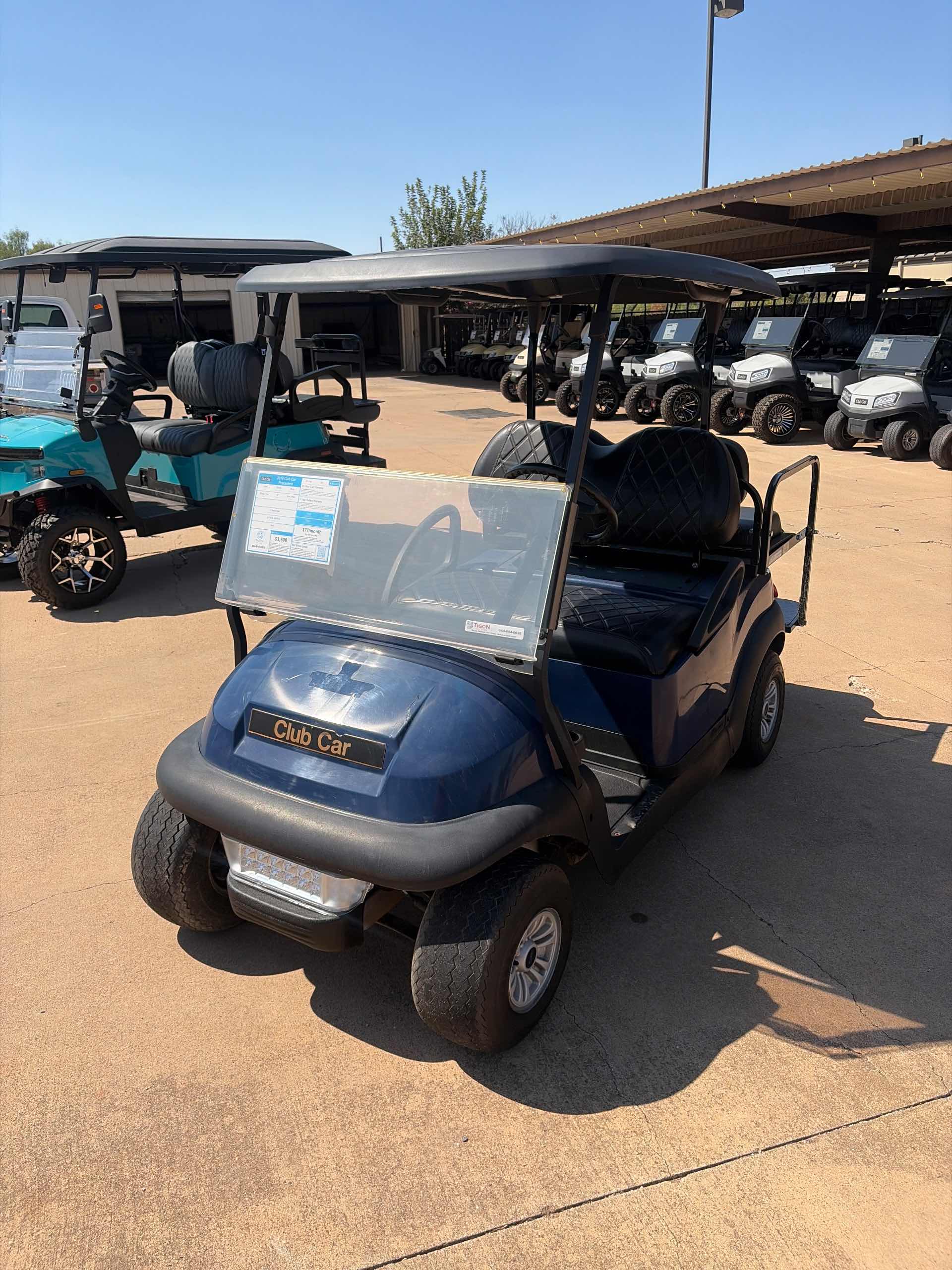 Used 2019 Club Car Precedent Golf Cart in Blue for sale at TIGON Wichita Falls, TX