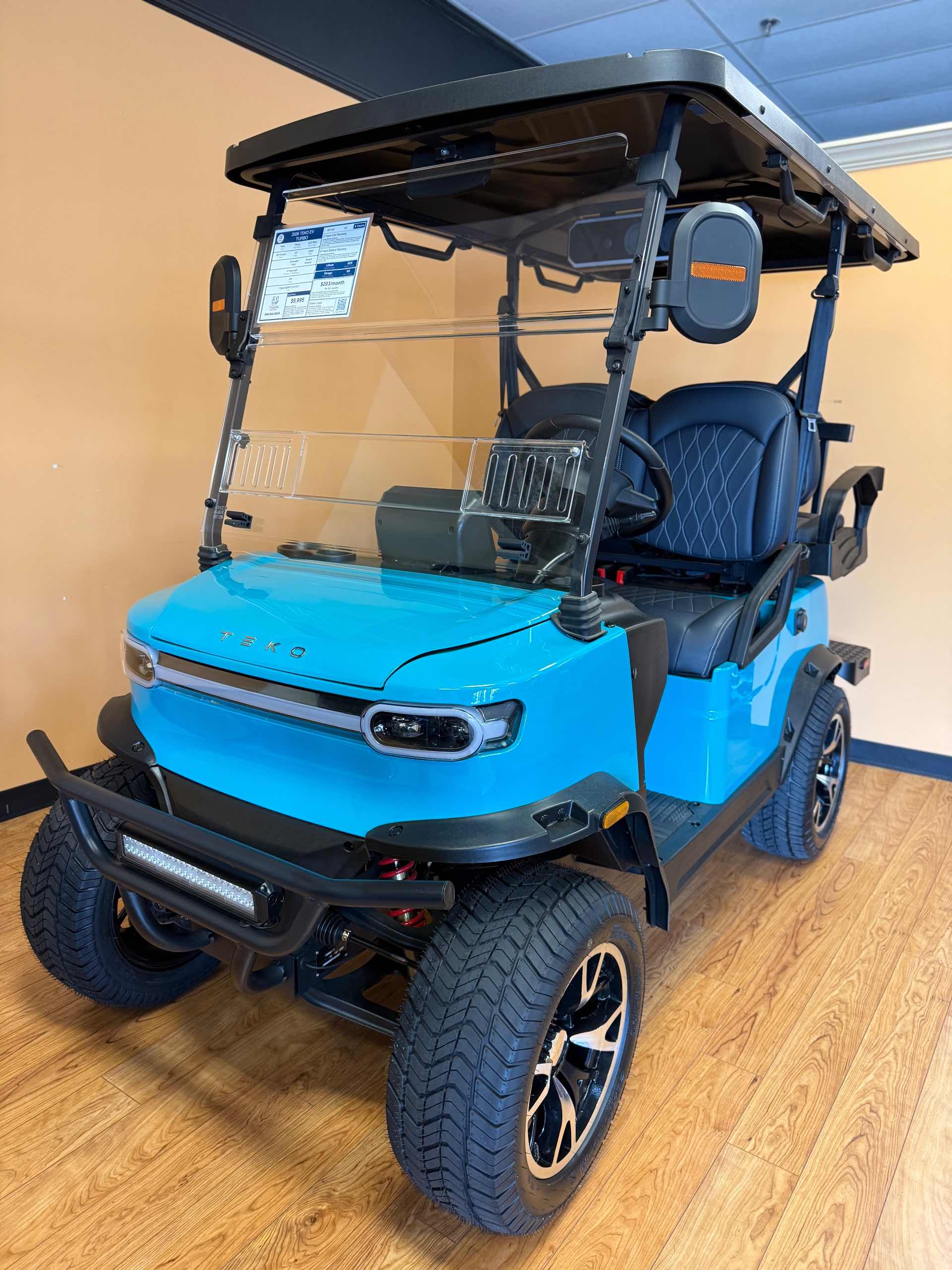 2026 TEKO EV TURBO Golf Cart in Gulf Blue
