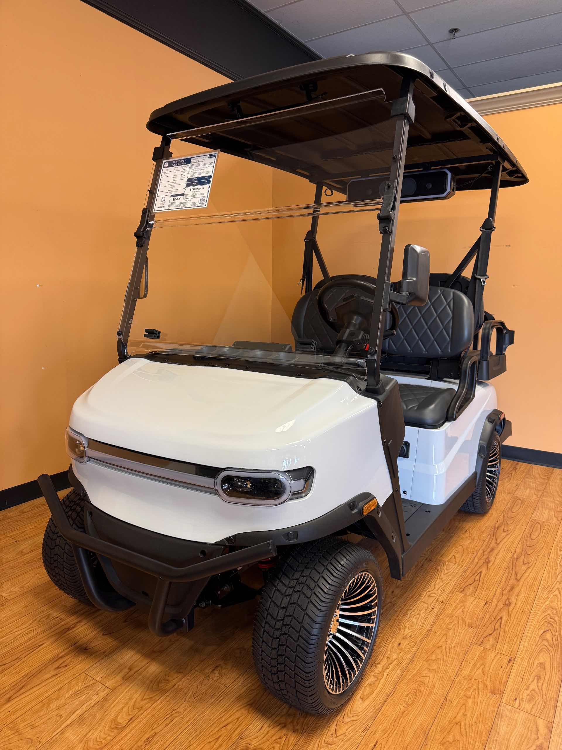2026 TEKO EV TurboLite 4 Plus Golf Cart in Moonlight White