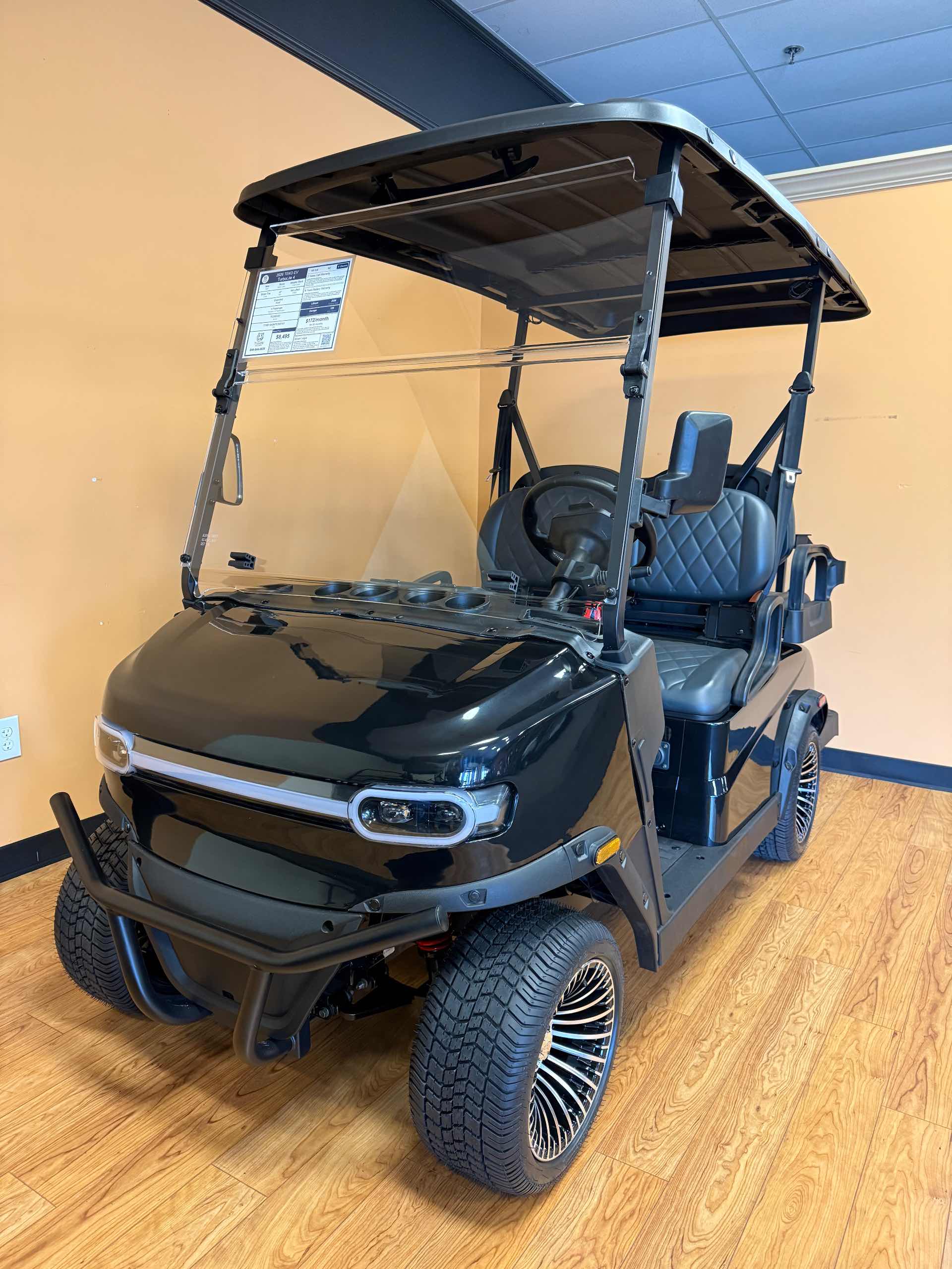 2026 TEKO EV TurboLite 4 Golf Cart in Metallic Black