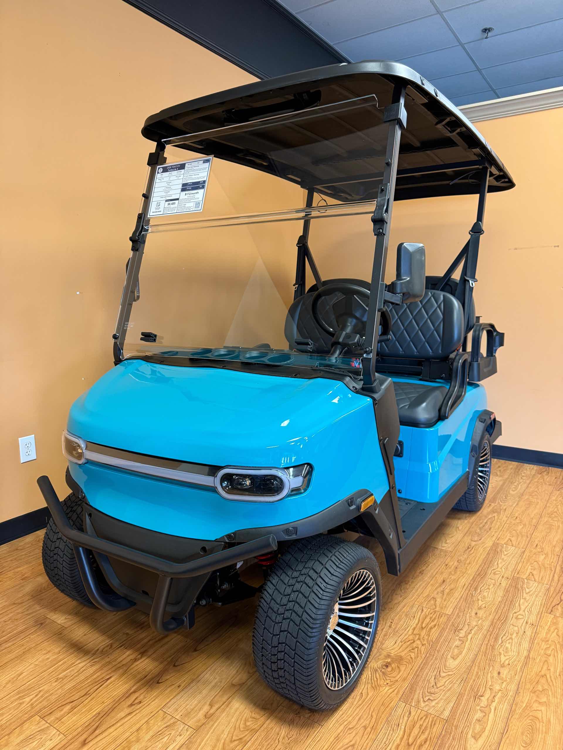 2026 TEKO EV TurboLite 4 Golf Cart in Gulf Blue