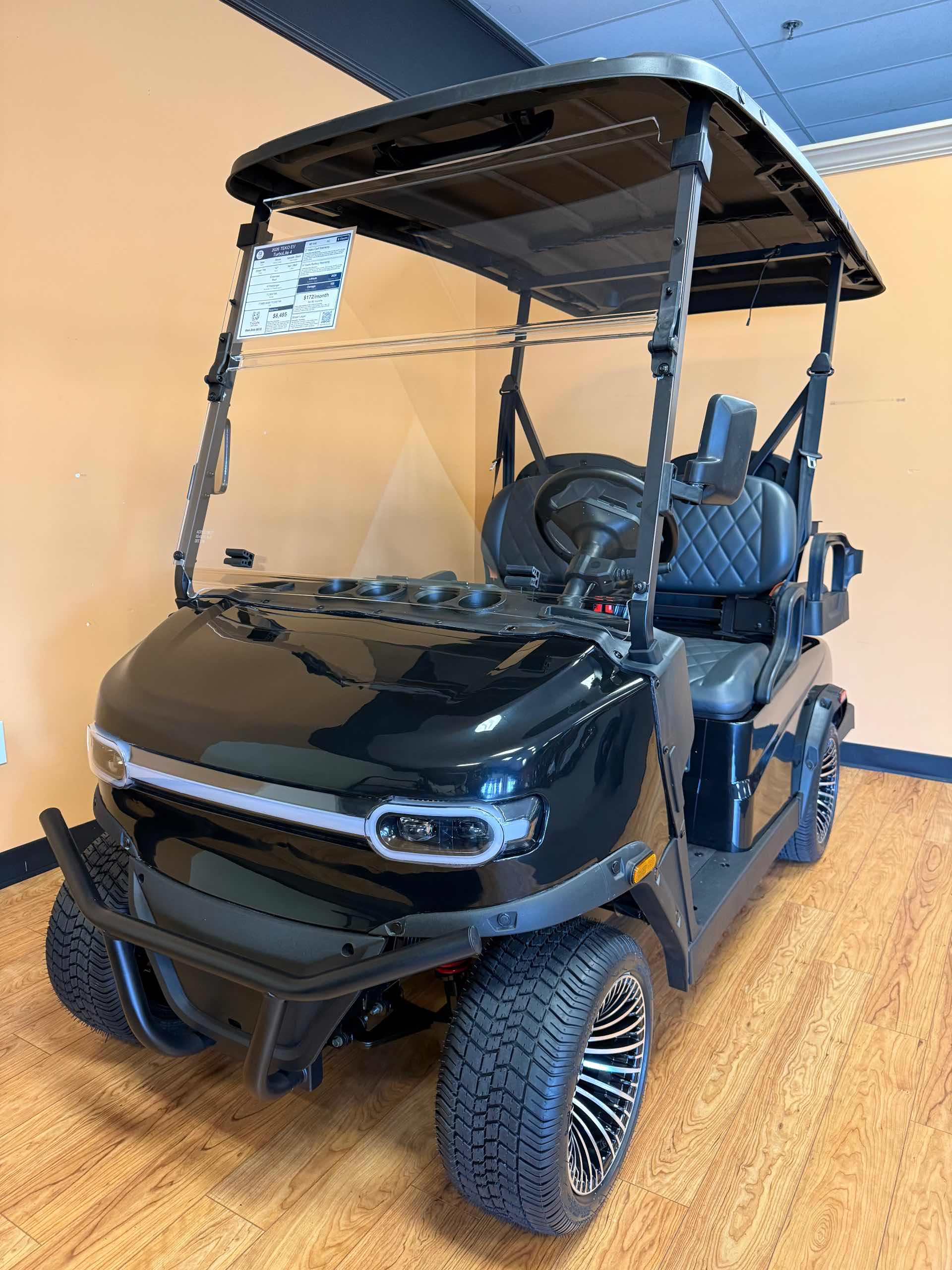 2026 TEKO EV TurboLite 4 Golf Cart in Metallic Black